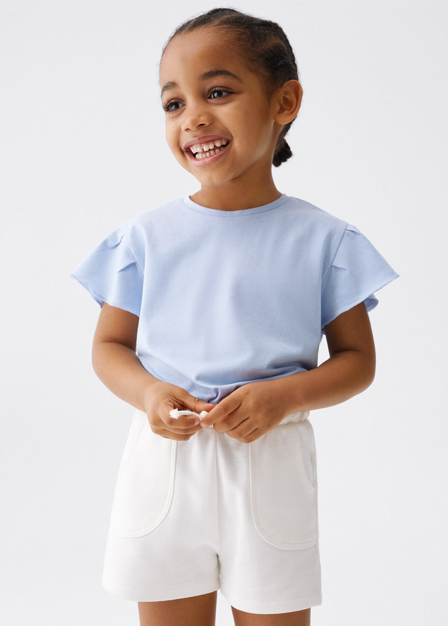 Ruffled sleeve T-shirt - Medium plane