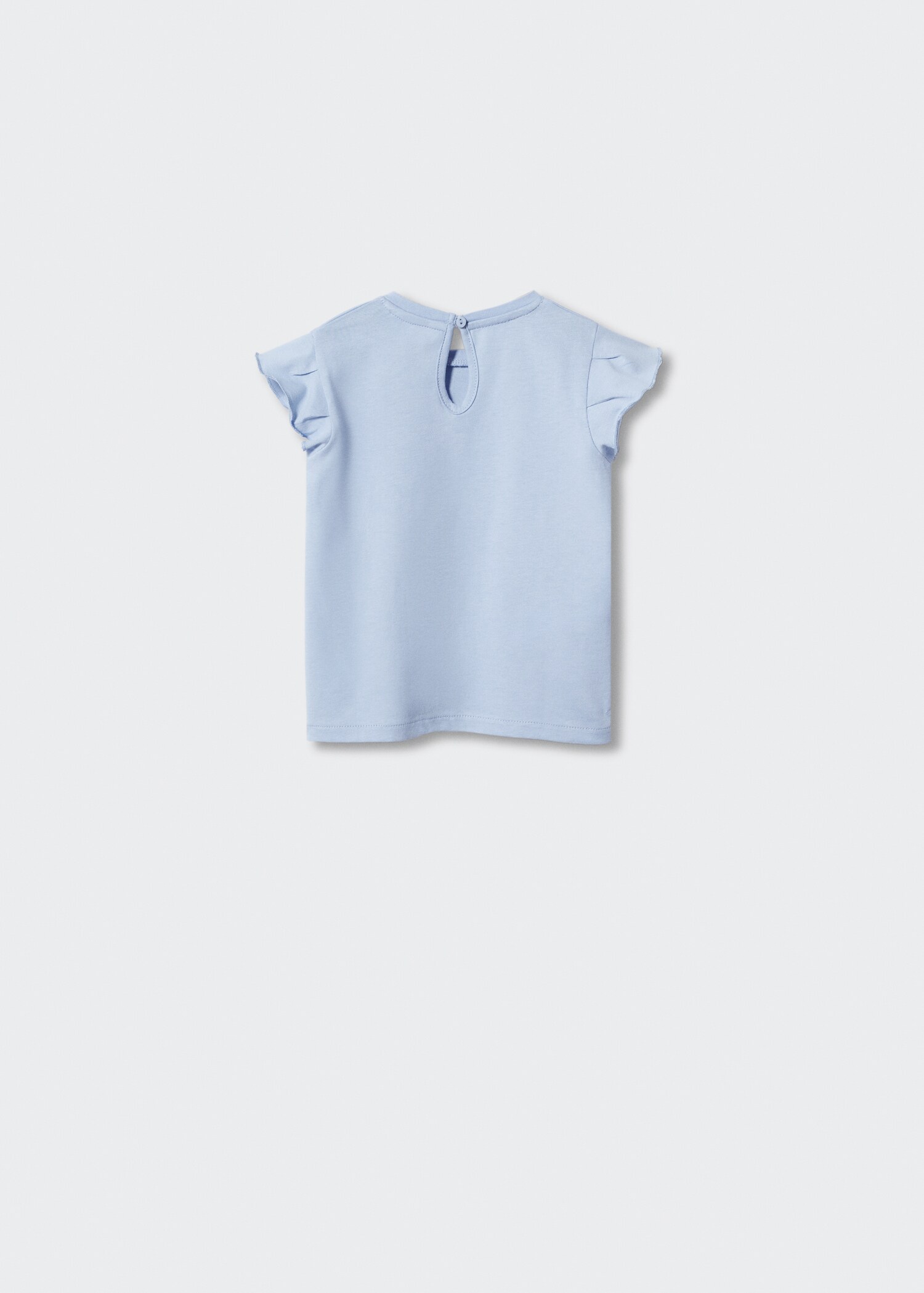 Ruffled sleeve T-shirt - Reverse of the article