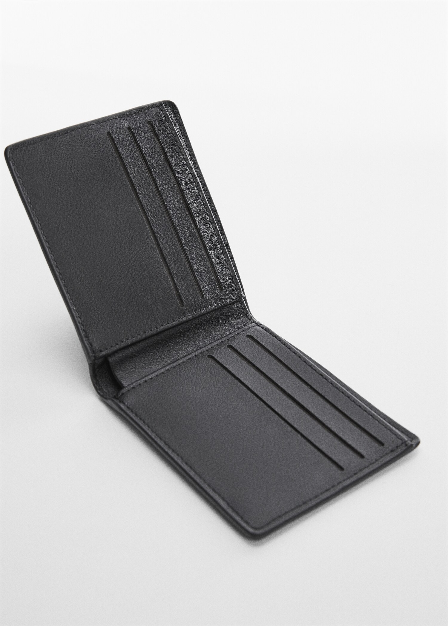 Plain leather wallet - Medium plane
