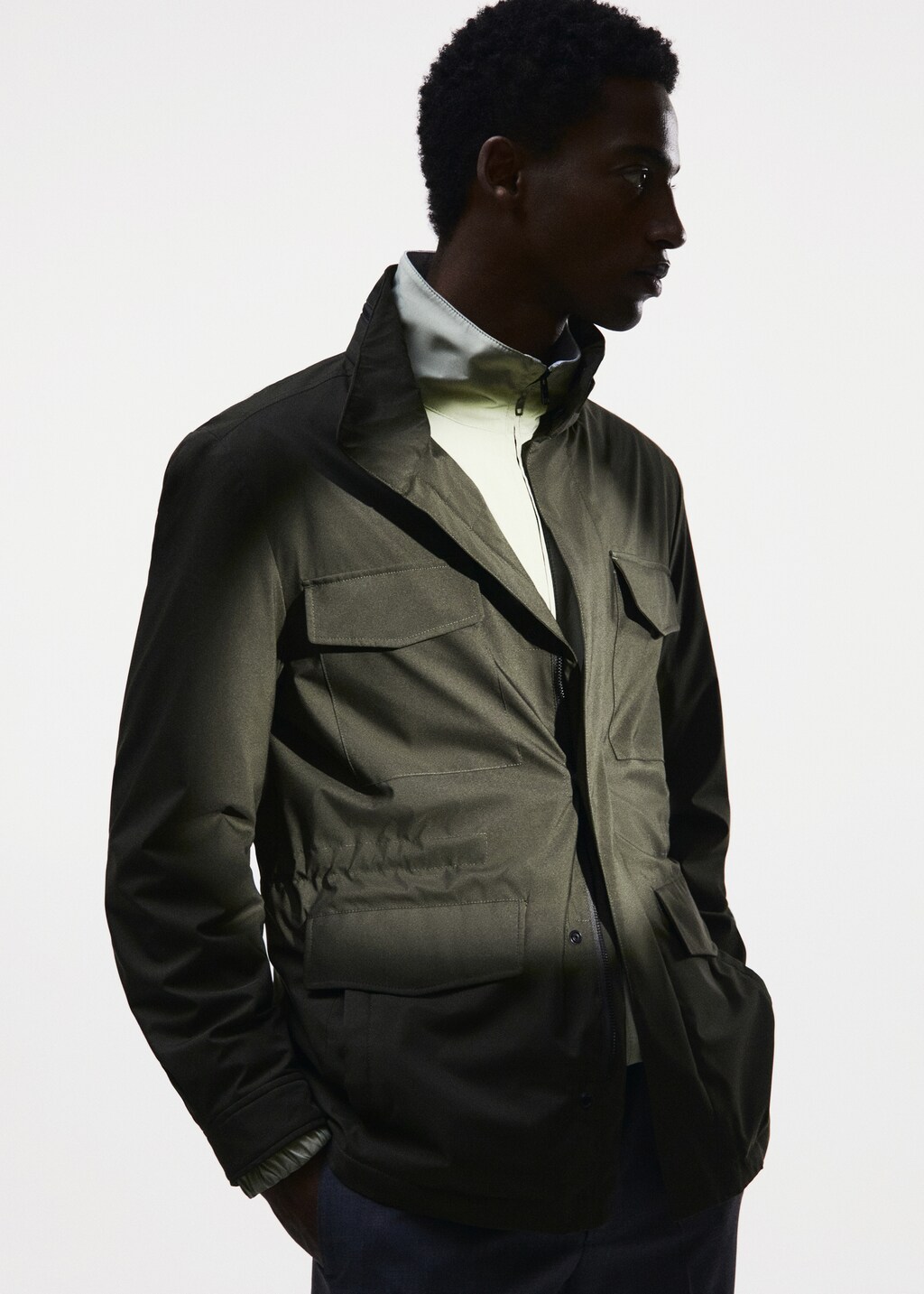 Veste militaire mango sale