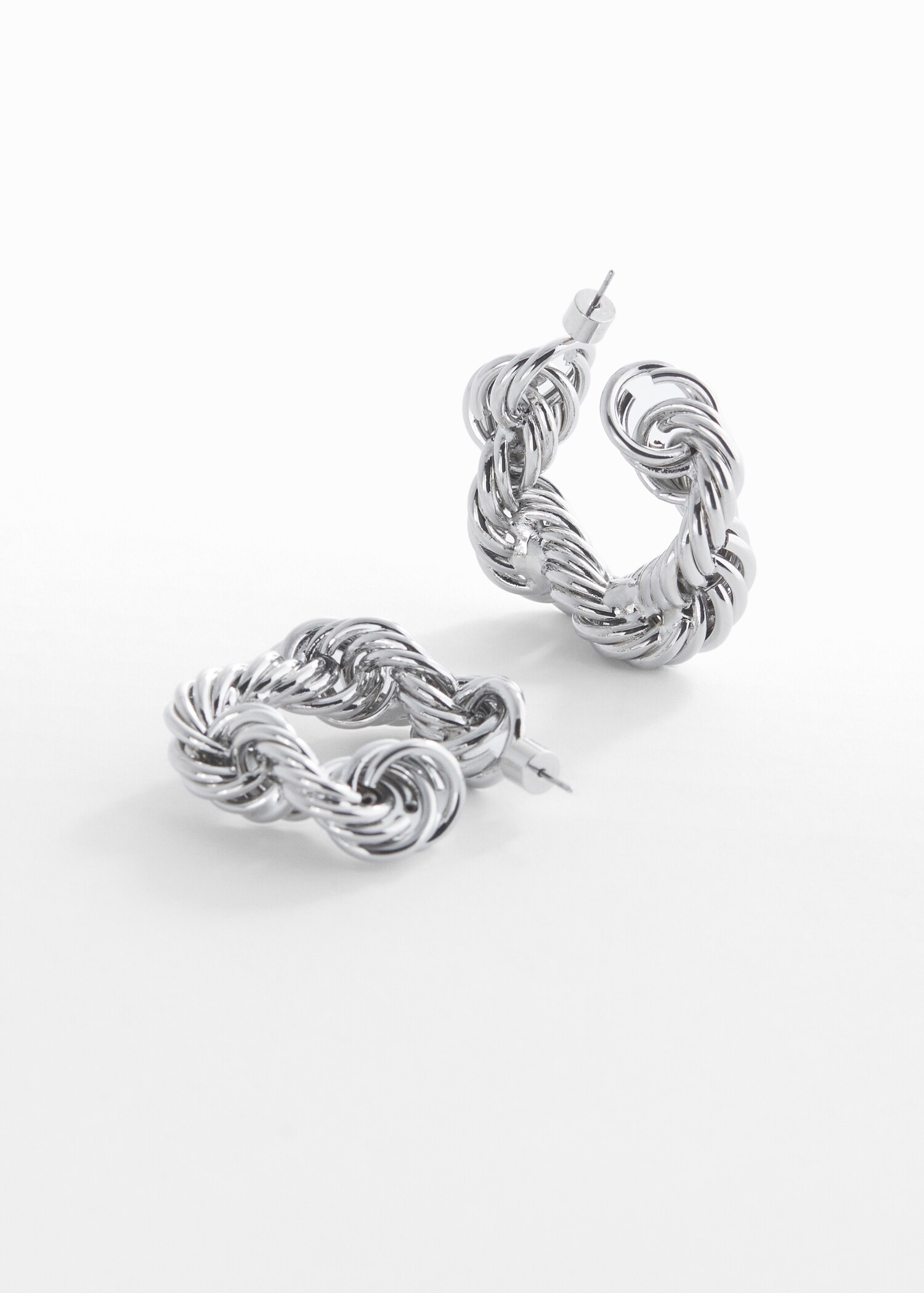Intertwined hoop earrings - Medium plane