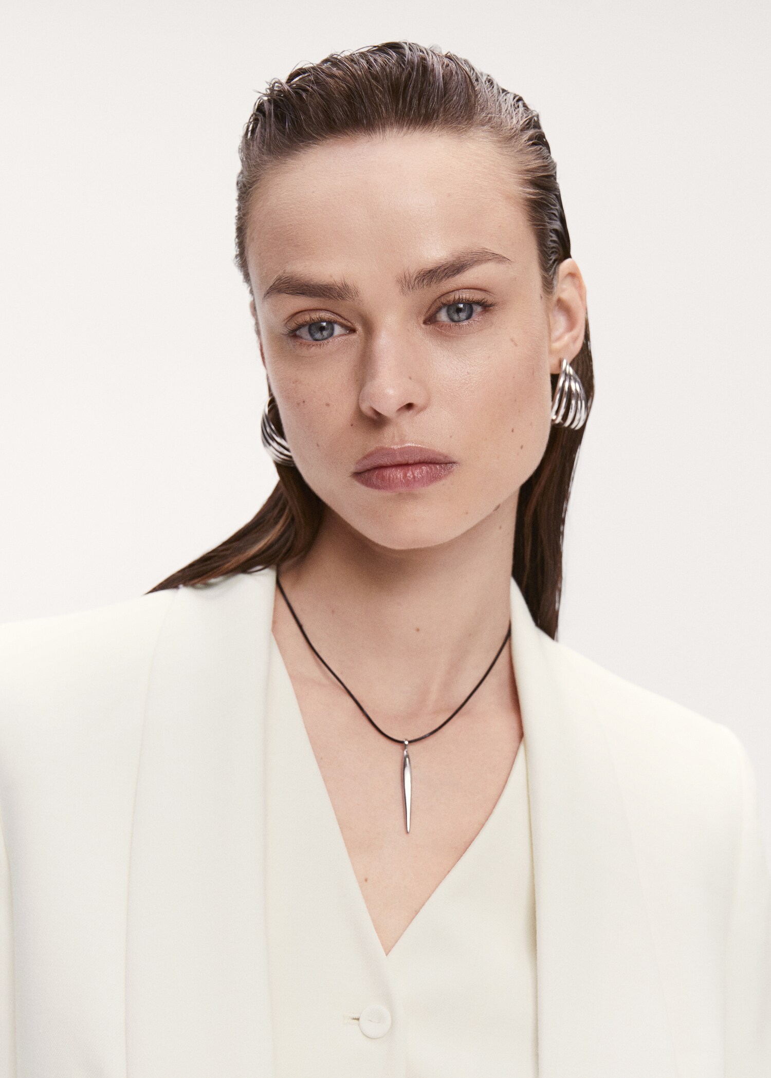 Shawl collar structured blazer - Details of the article 1