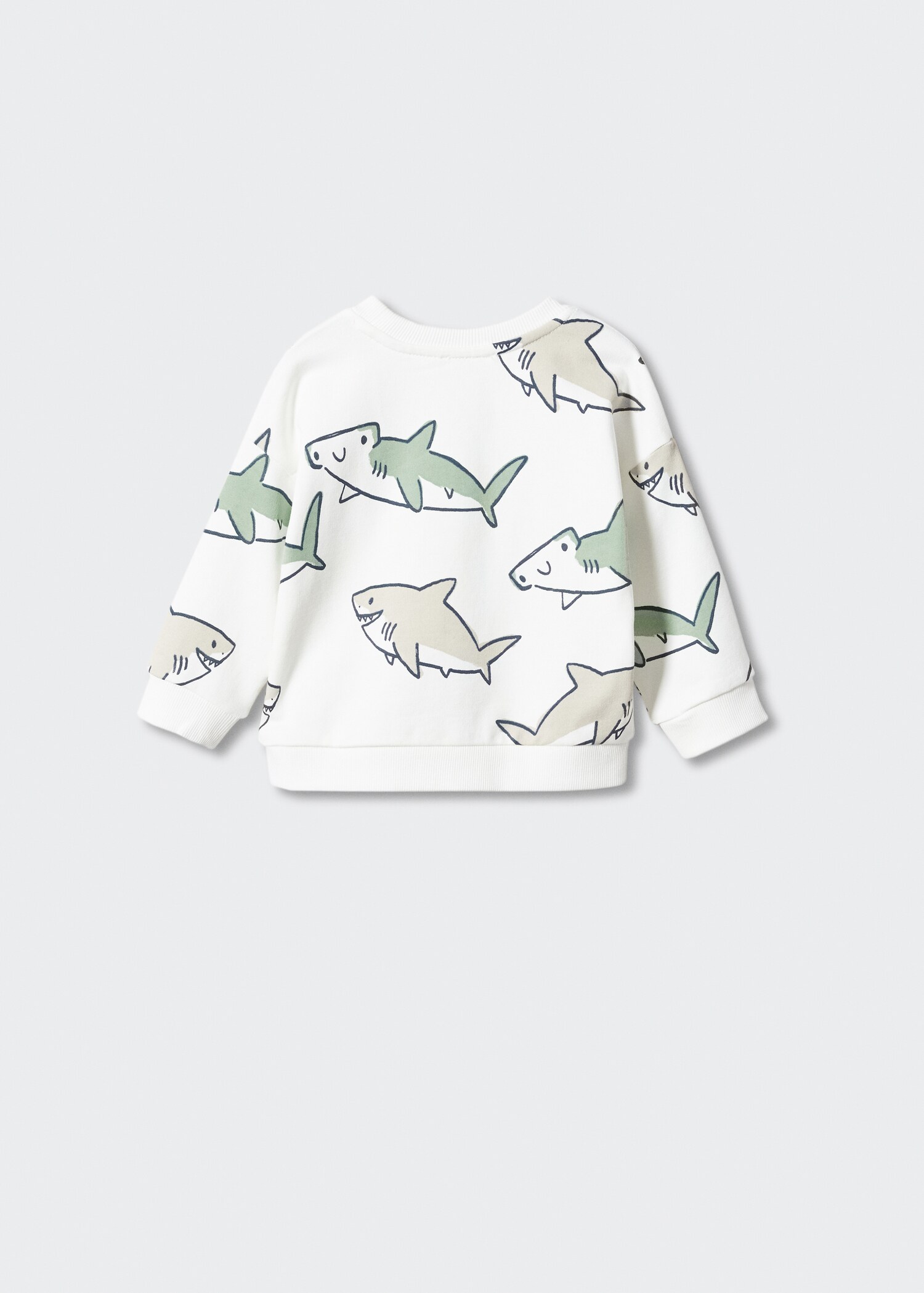 Printed cotton sweatshirt - Reverse of the article