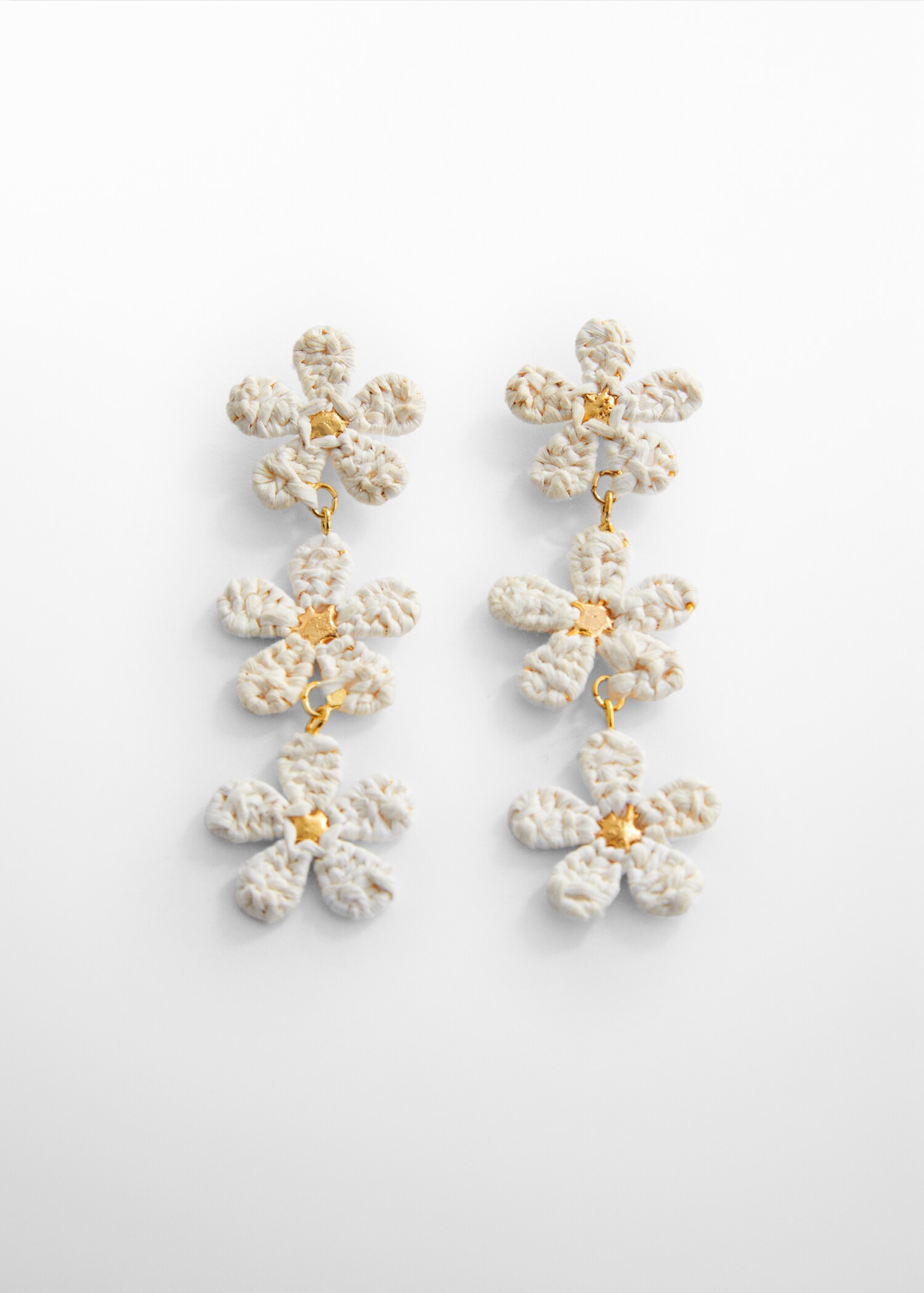 Flowers raffia earrings - Article without model