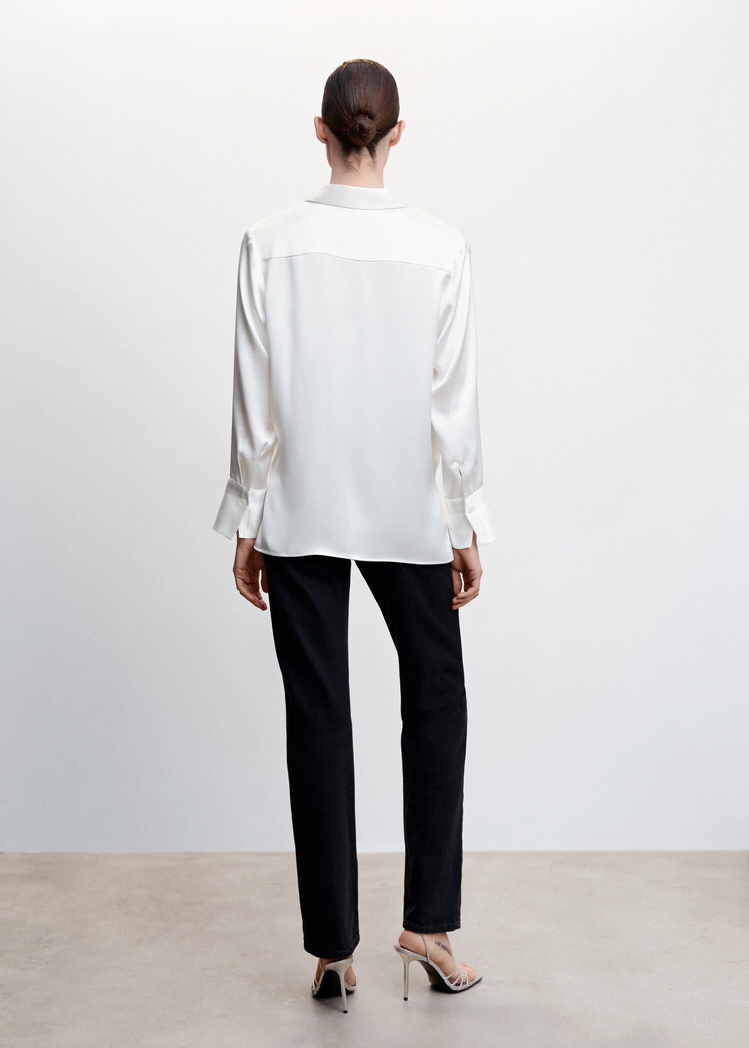 Shirt with draped detail  - Reverse of the article
