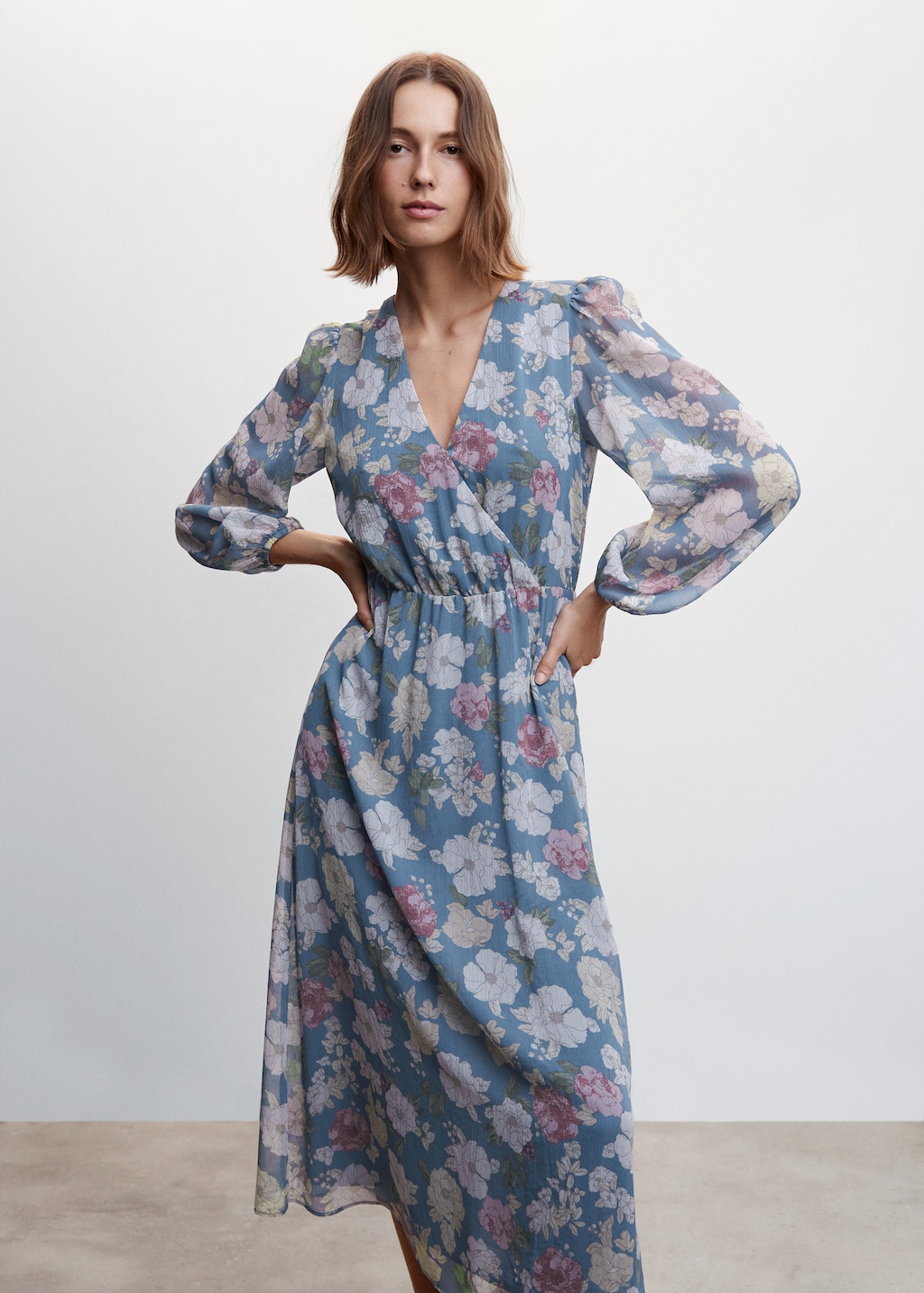 Robe en gaze a fleurs