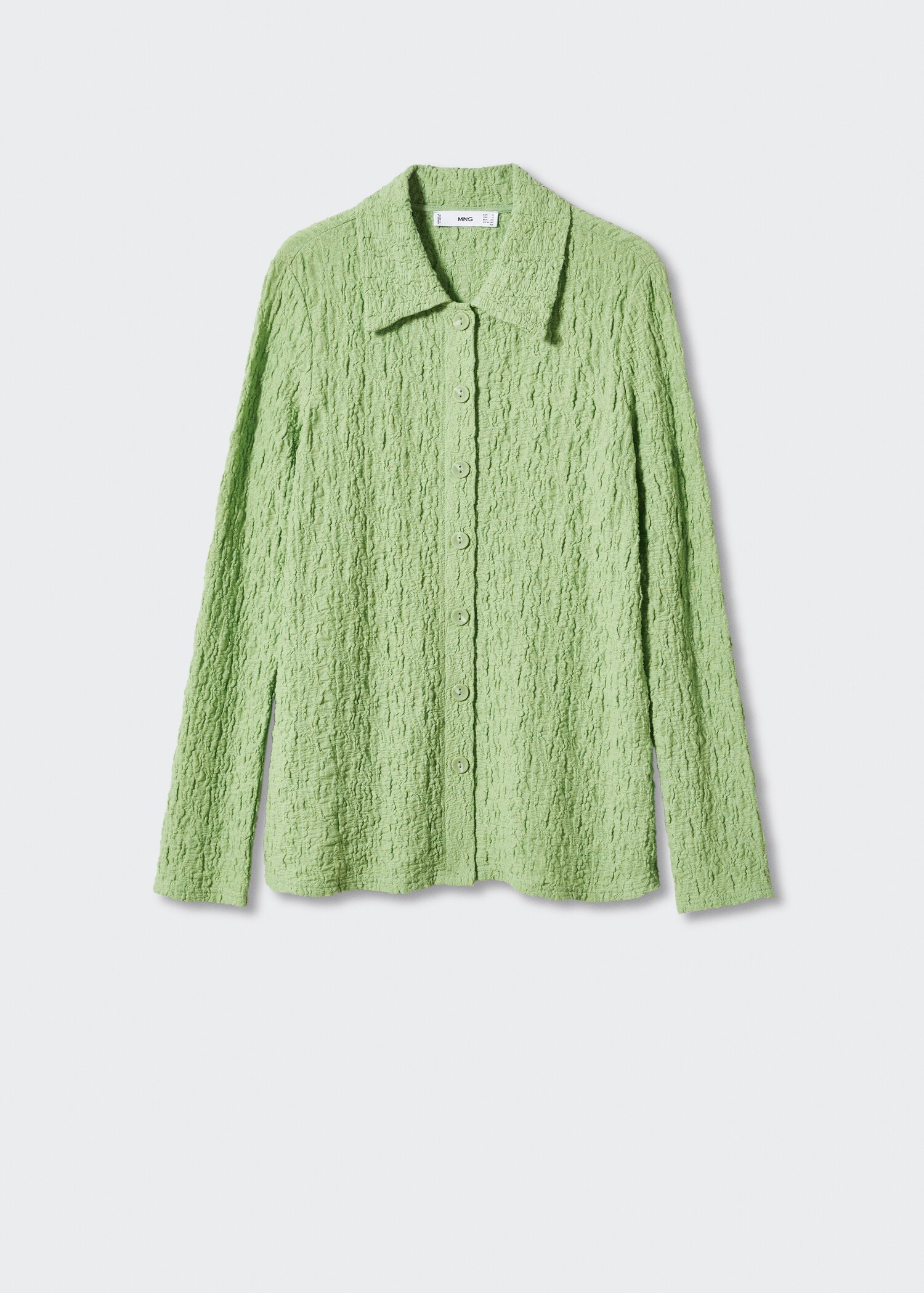 Textured shirt with buttons - Article without model