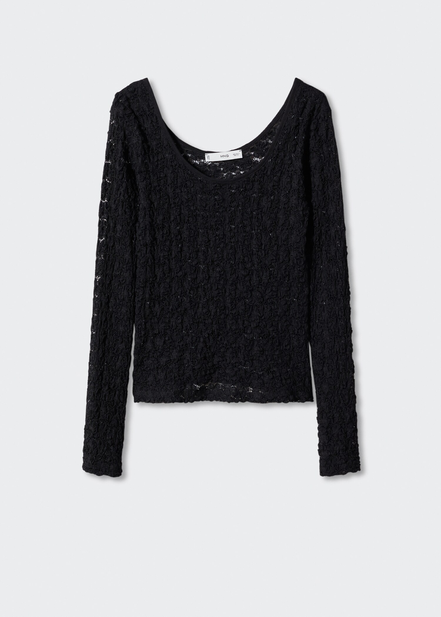 Long-sleeve textured t-shirt - Article without model