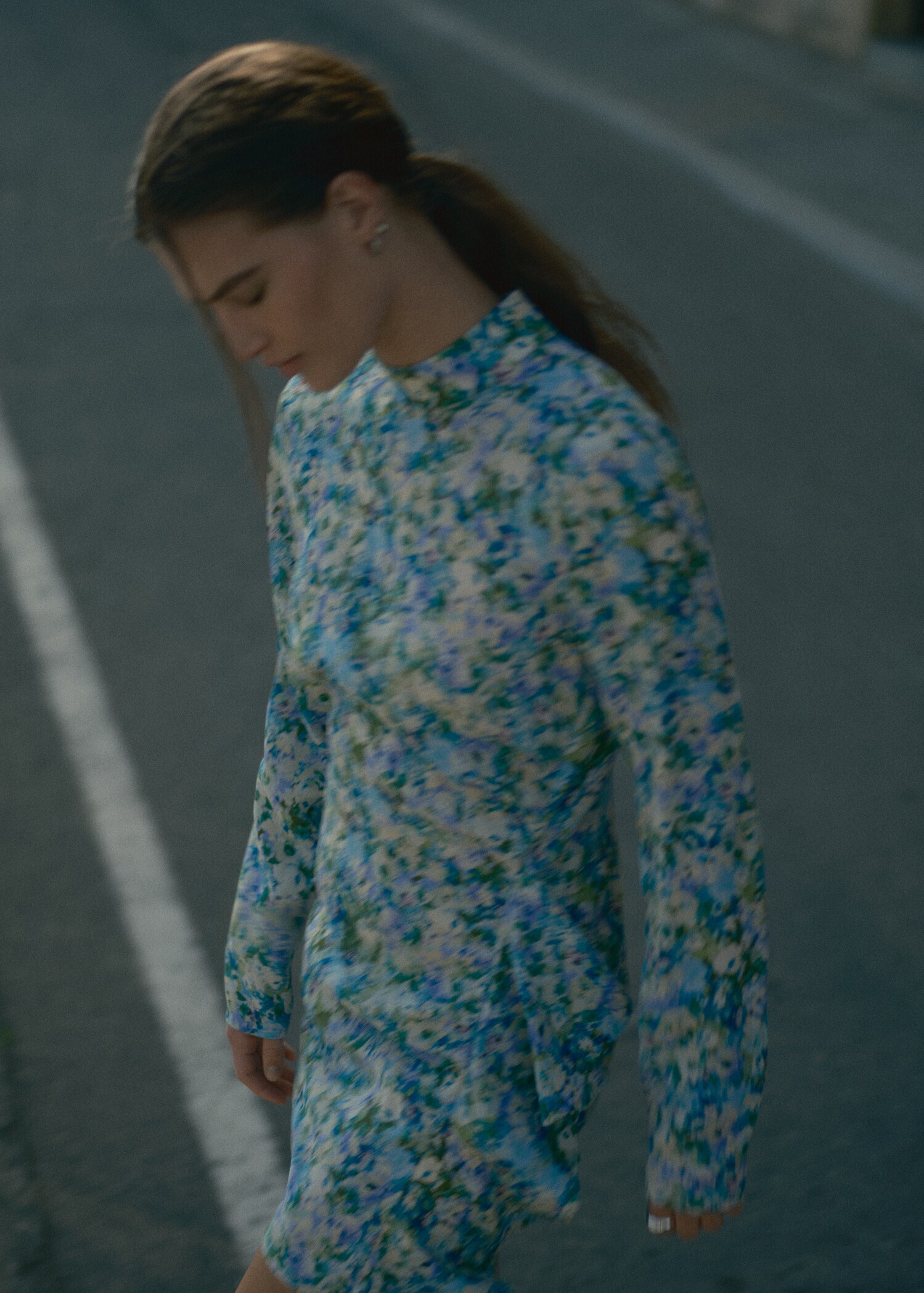 Ruffled floral print dress - Details of the article 9