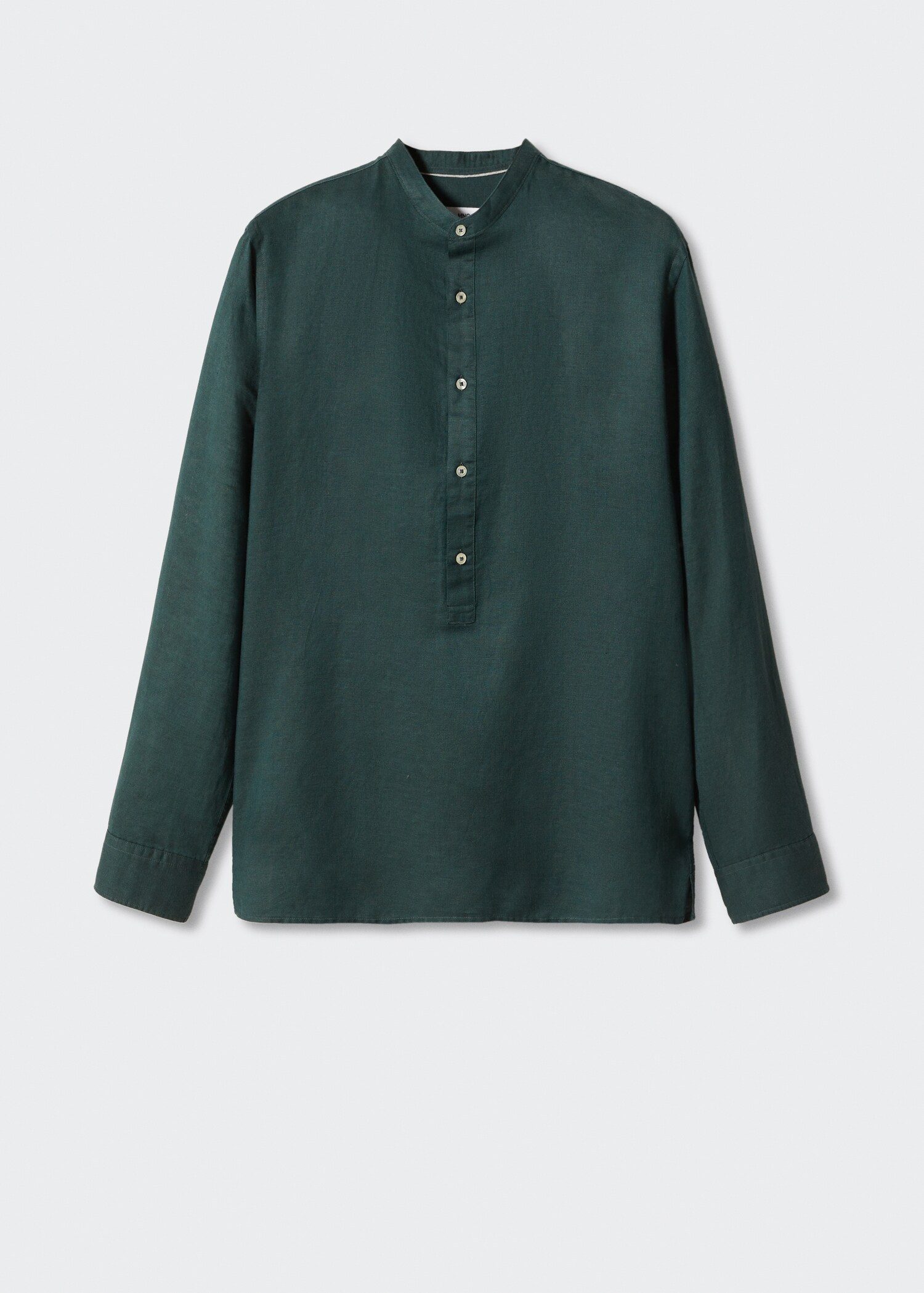 Chemise regular-fit lin col mao - Article sans modèle
