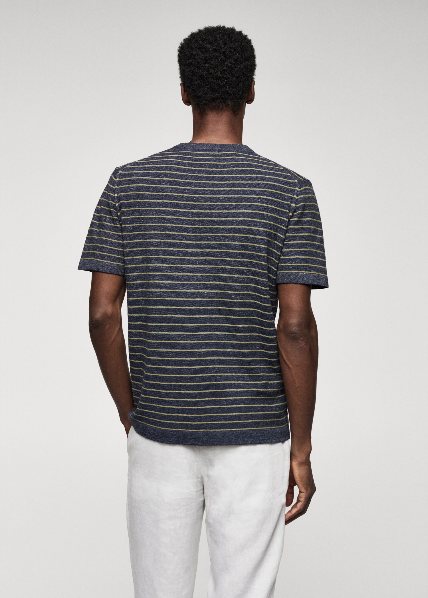 T-shirt jersey garis-garis - Versi terbalik dari barang