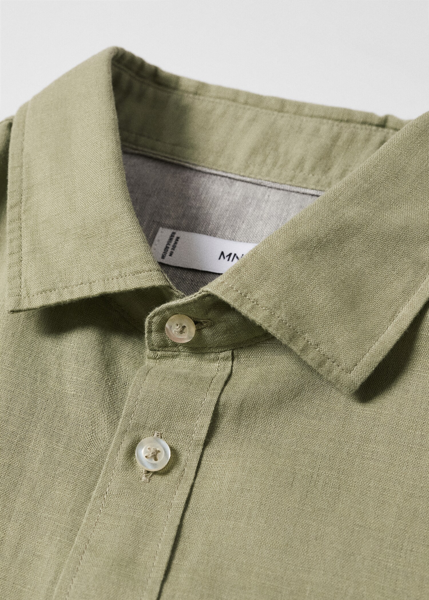 Camisa 100% lino manga corta - Detalle del artículo 8