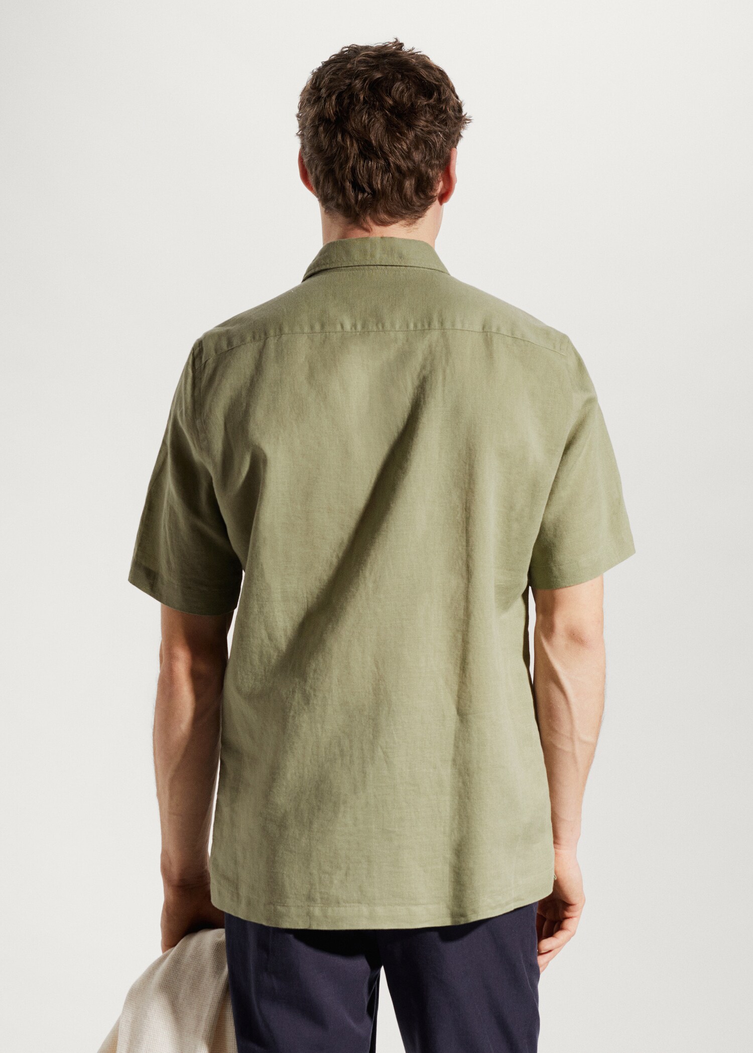 Camisa 100% lino manga corta - Reverso del artículo