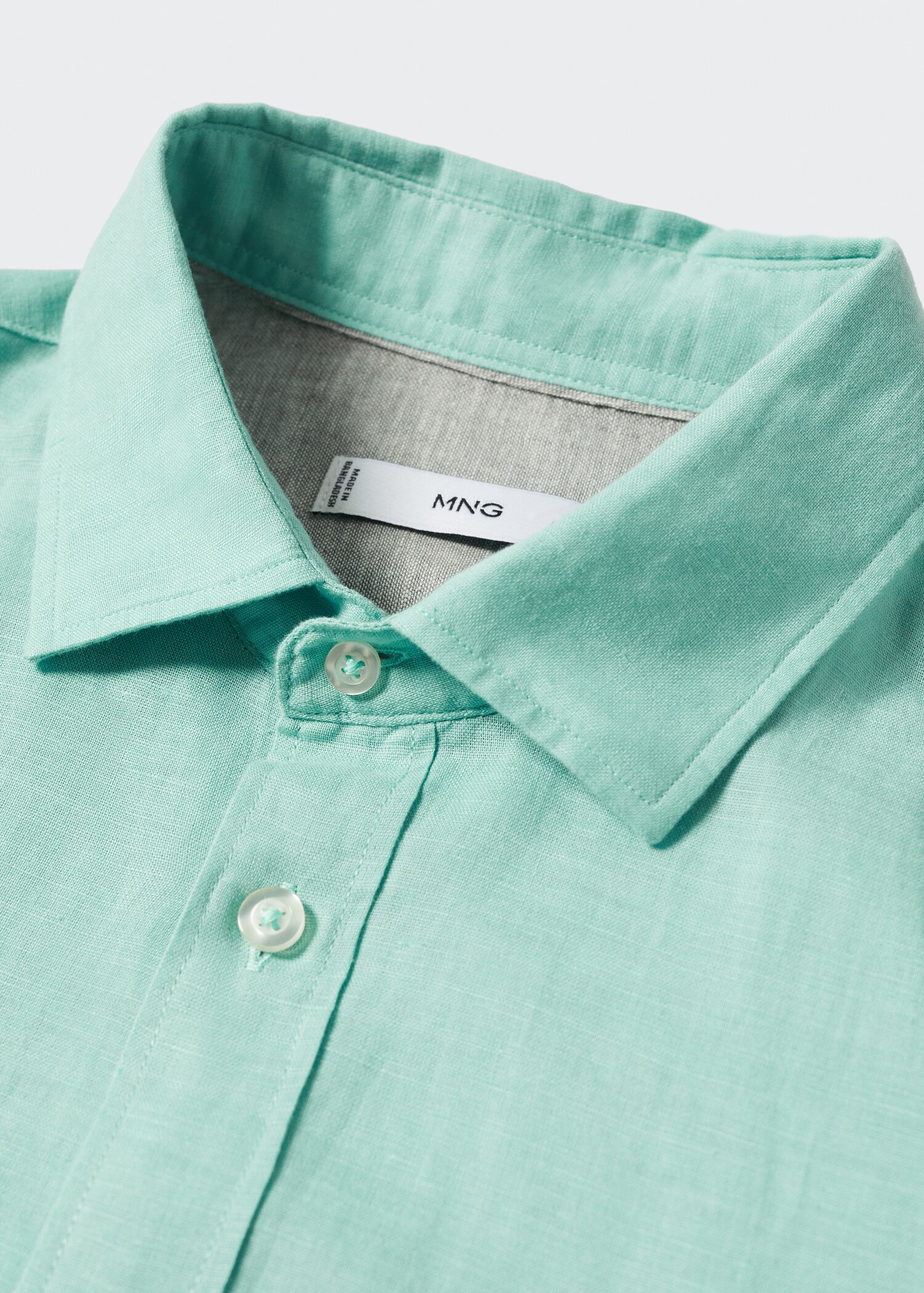 100% linen short sleeve shirt - Details of the article 8