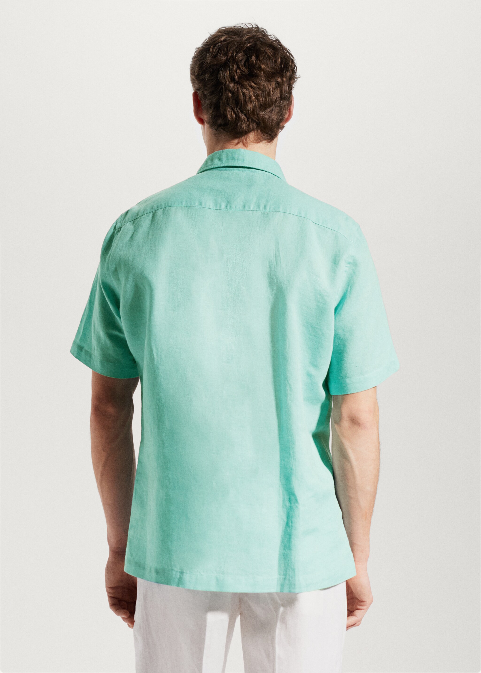 100% linen short sleeve shirt - Reverse of the article