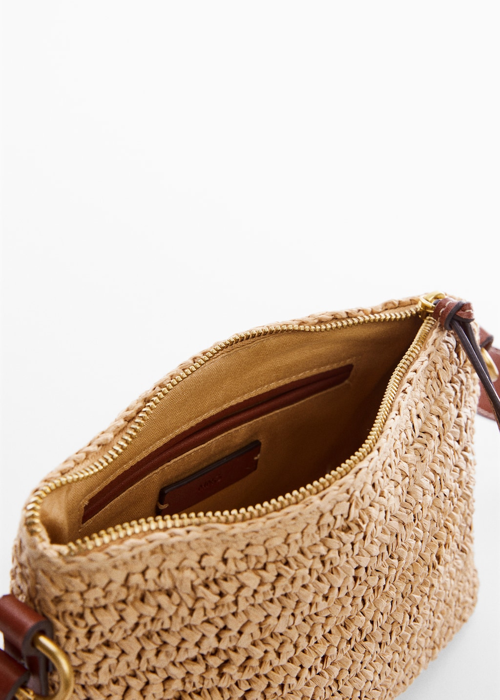 Mango straw crossbody bag hotsell