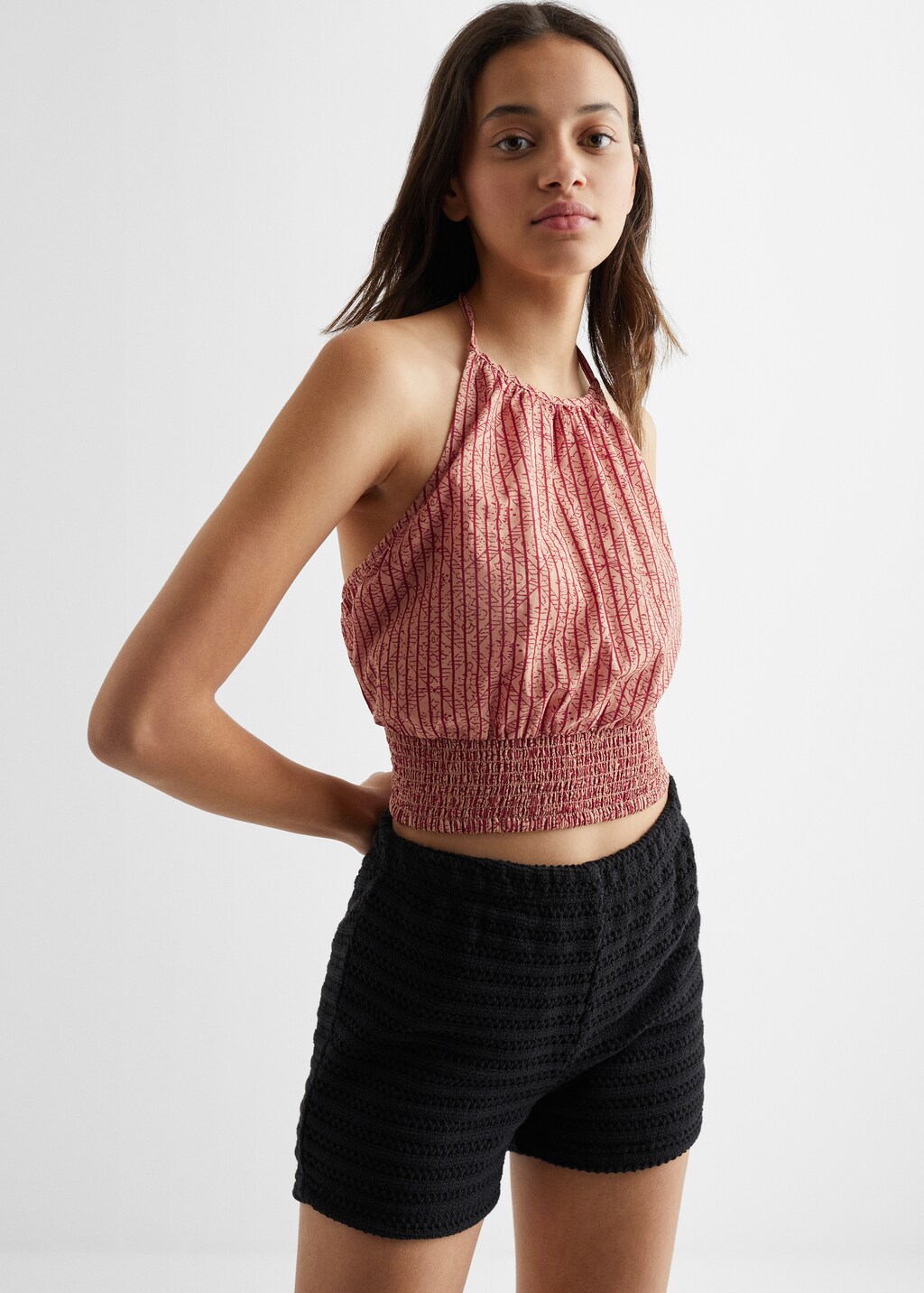 Ruched wrap top on sale