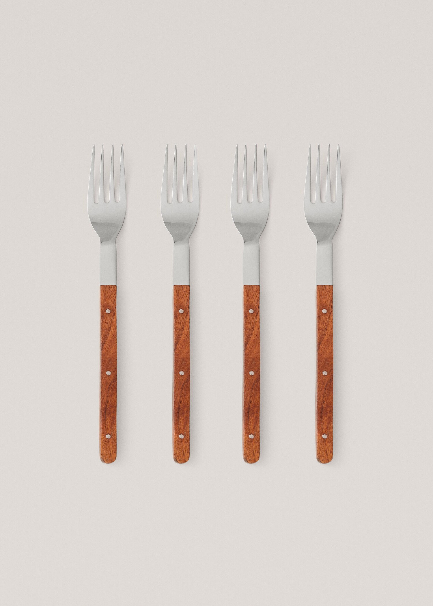 Lot 4 fourchettes manche bois - Article sans modèle