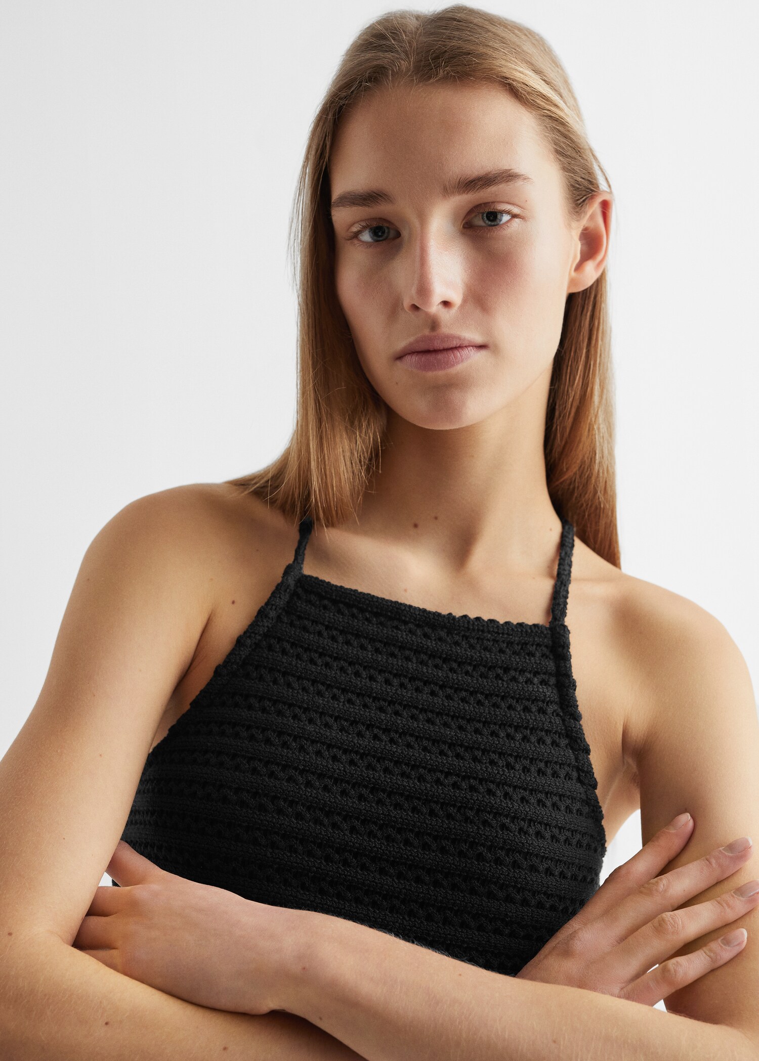 Crop-Top mit Ajourmuster - Detail des Artikels 1
