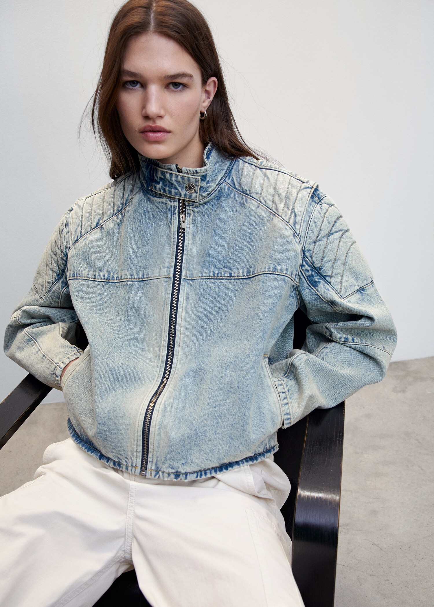 Denimjakke i biker-stil - Artikkeldetalj 2