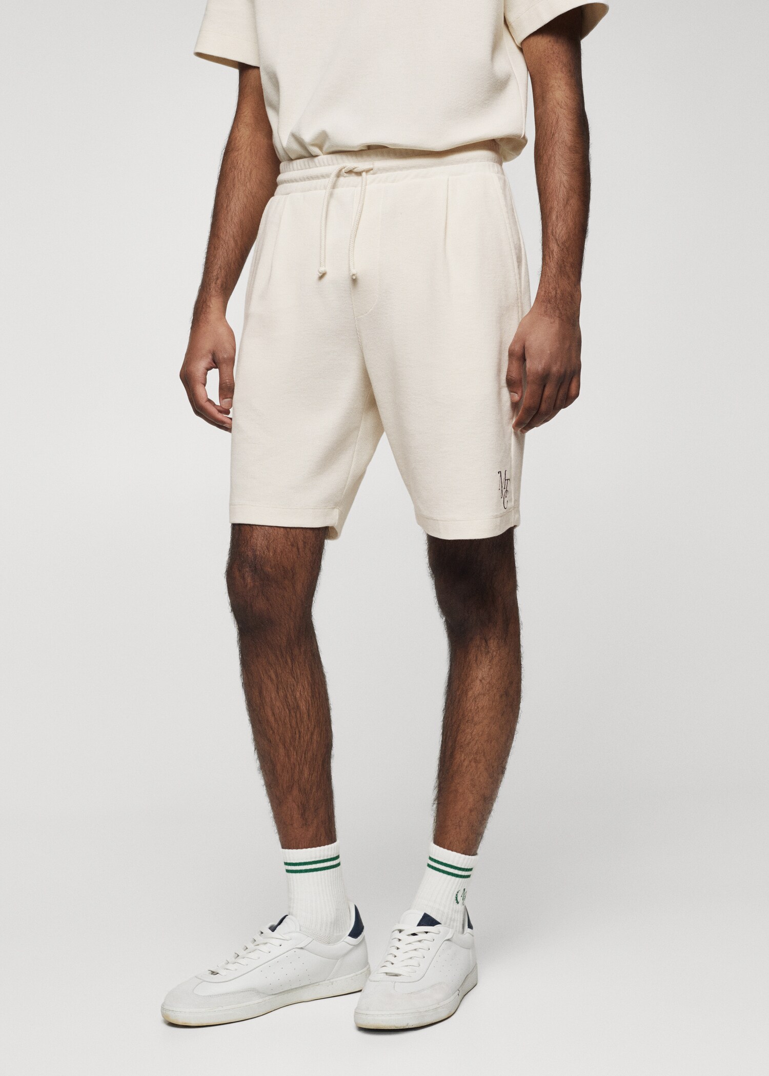 Bermuda coton cordon - Plan moyen