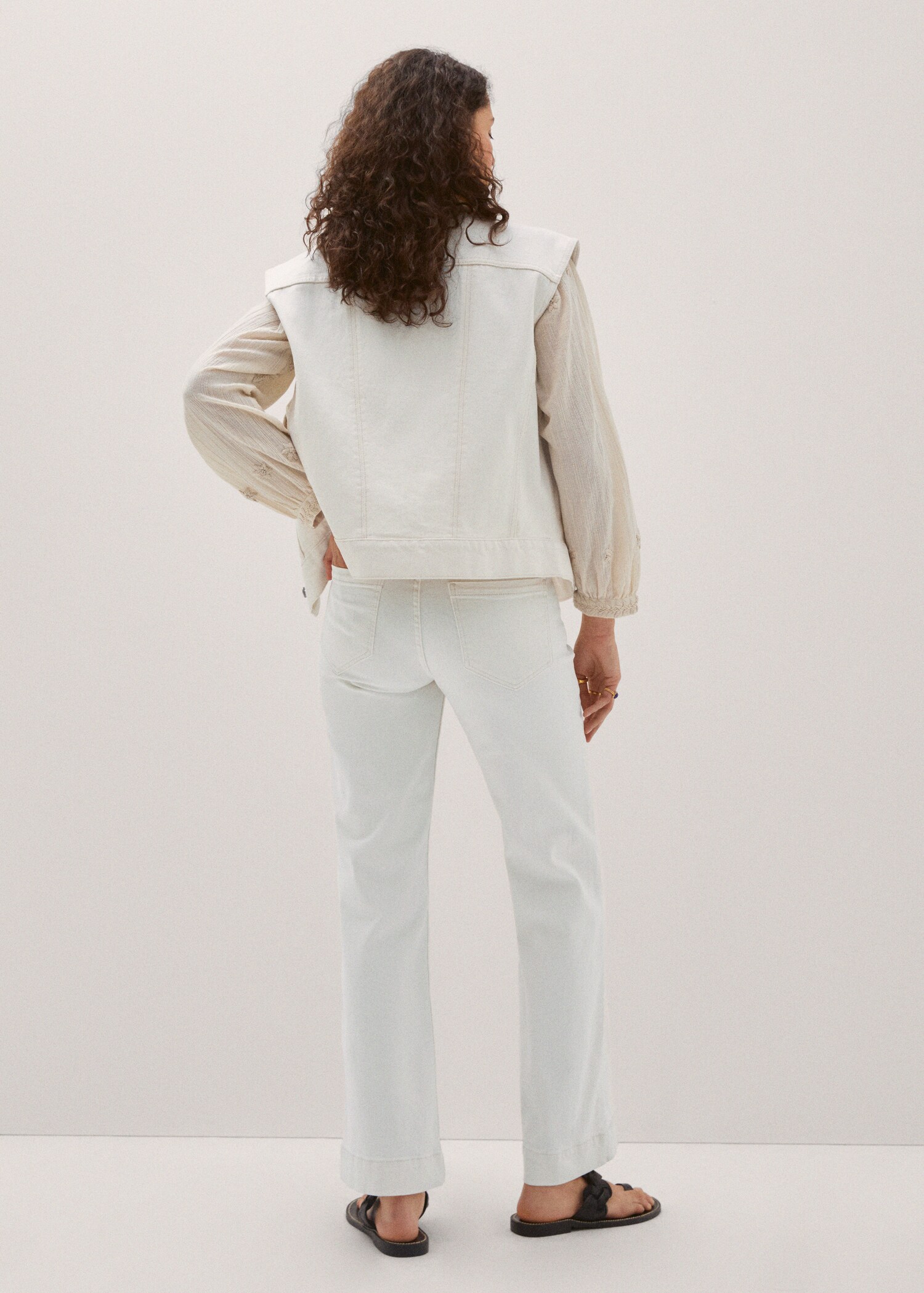 Jeans wideleg bolsillos - Reverso del artículo
