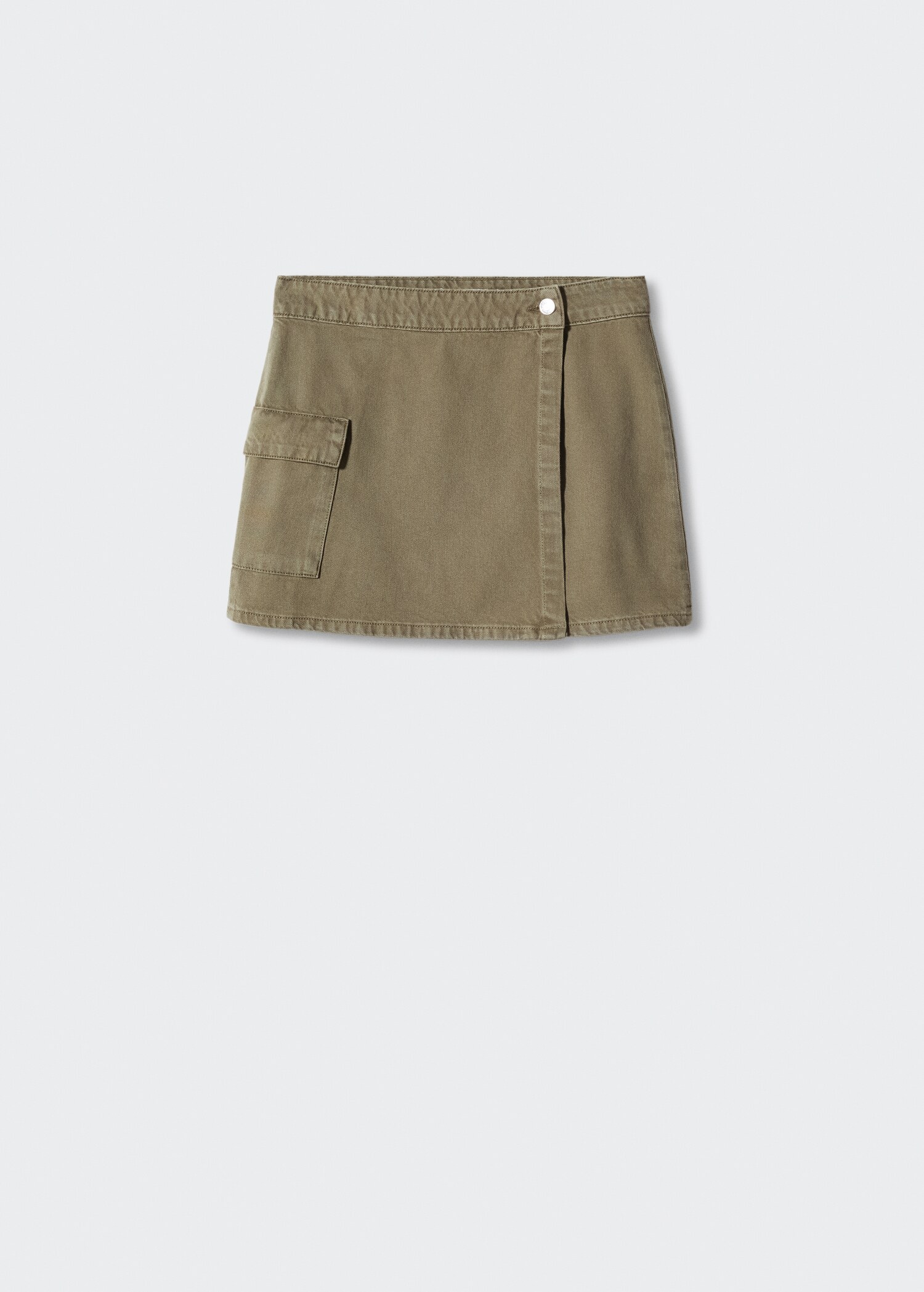 Crossed denim mini-skirt - Article without model
