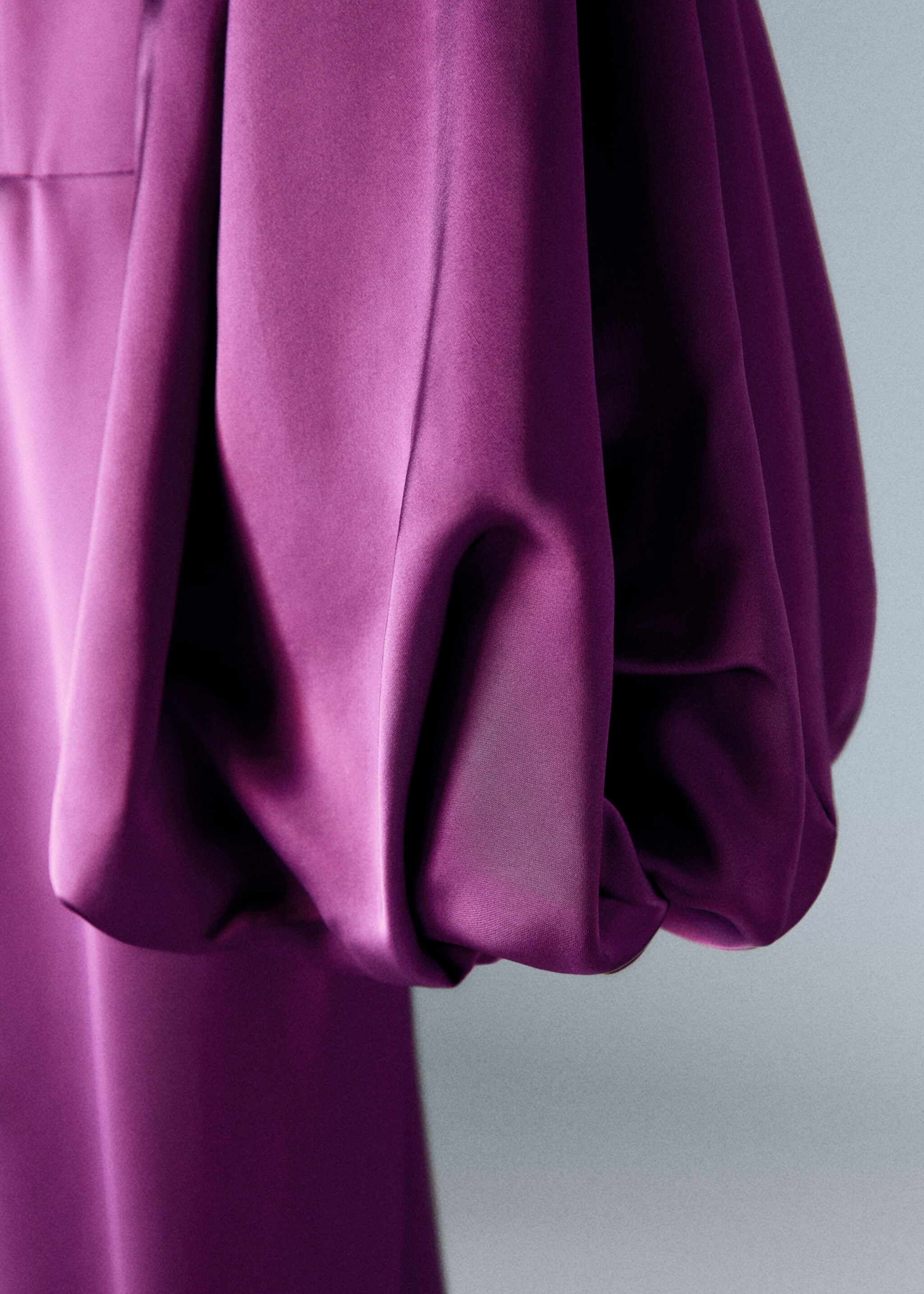Vestido raso mangas volumen - Detalle del artículo 8