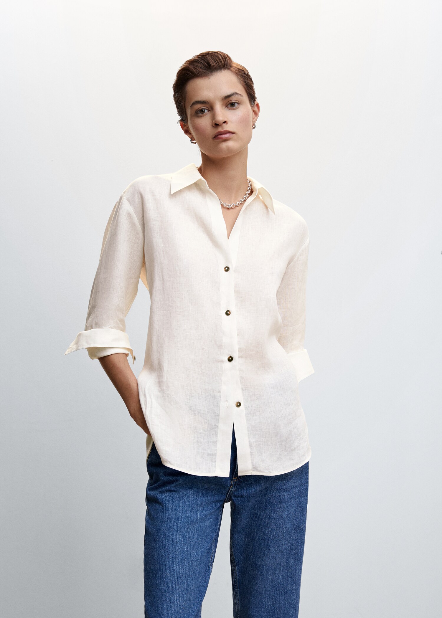Camisa 100% lino - Plano medio