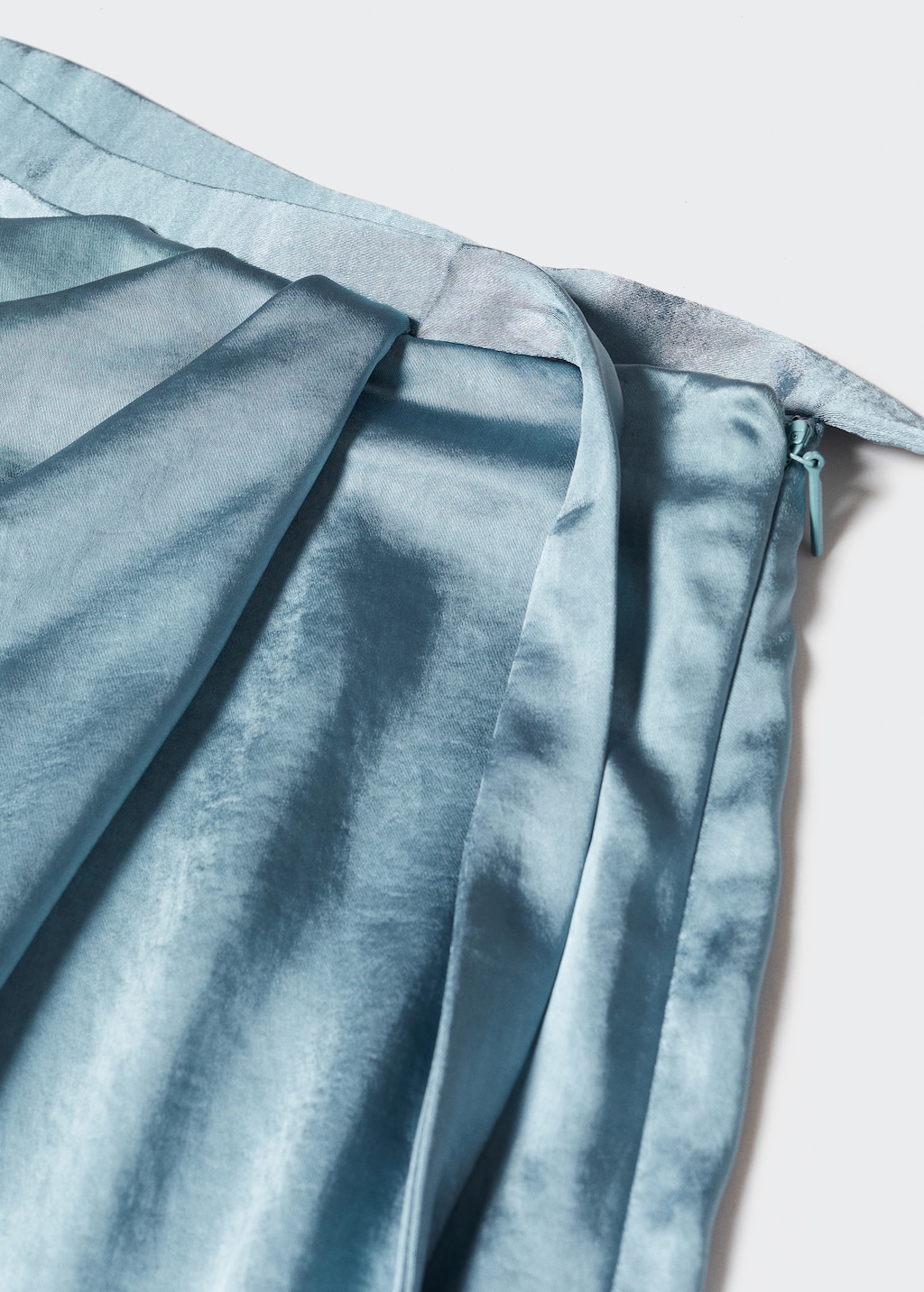 Mango satin wrap midi skirt sale