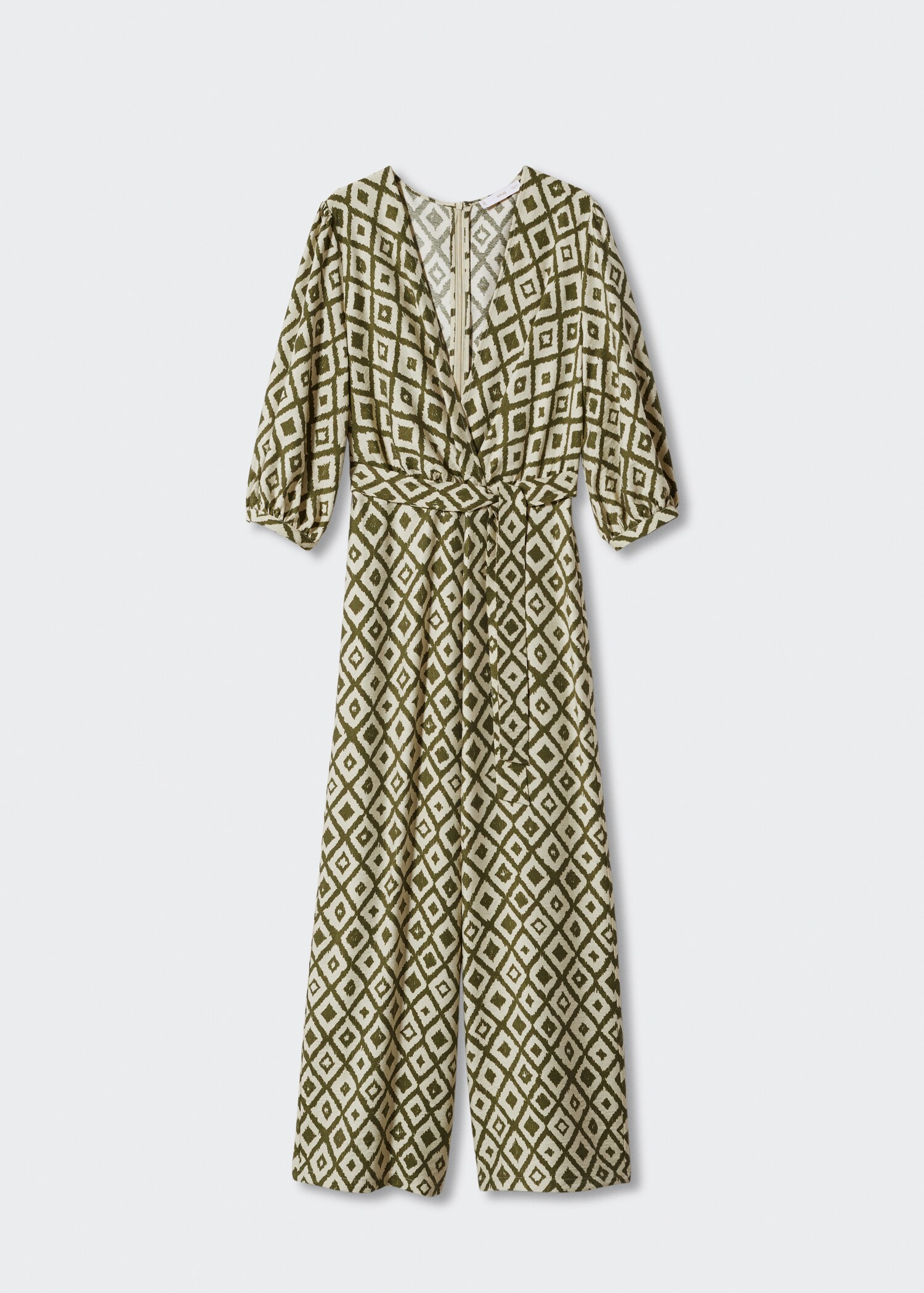 Jumpsuit med geometrisk trykk og bånd - Artikkel uten modell