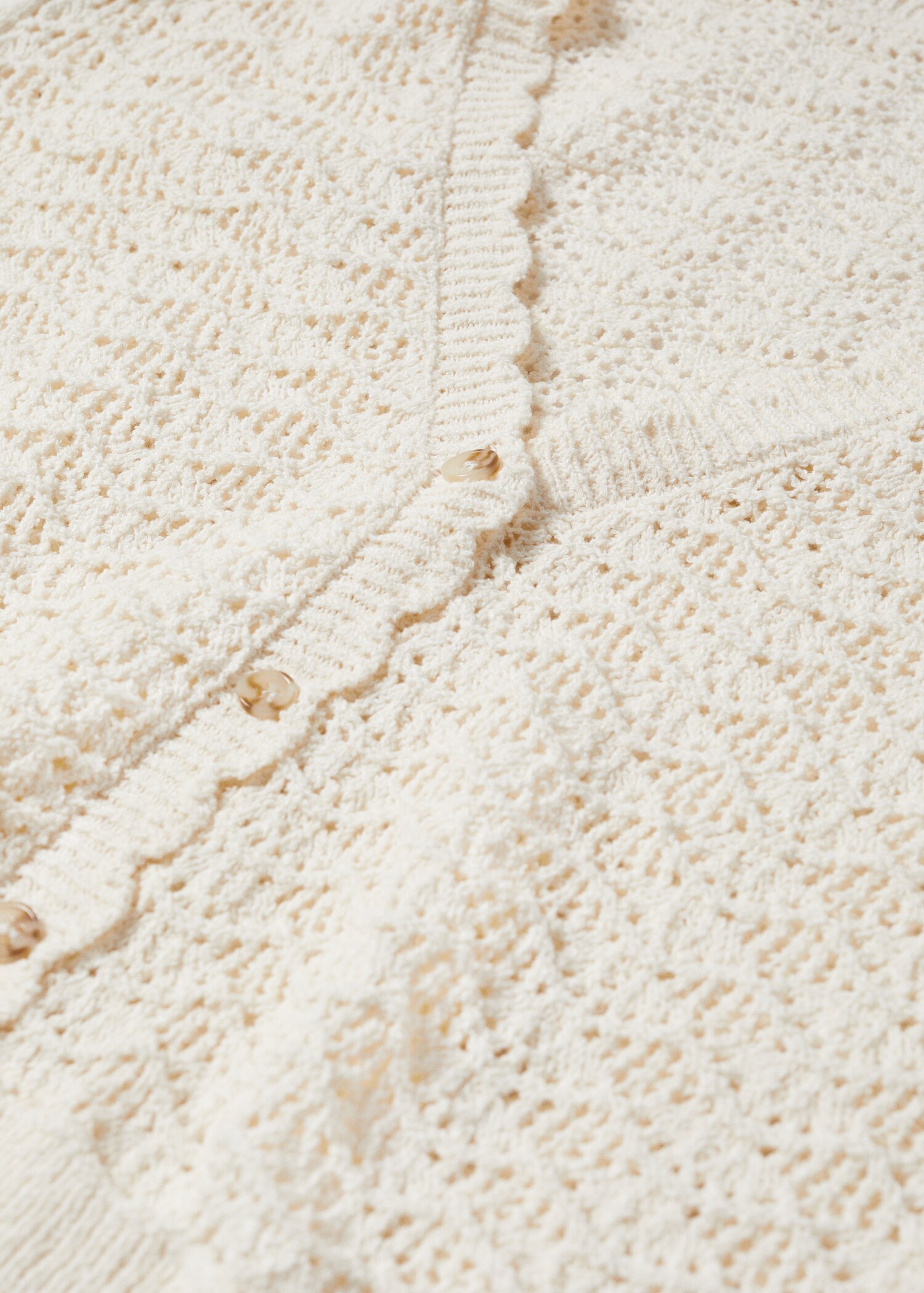 Lochstrick-Cardigan mit Muschelsaum - Detail des Artikels 8