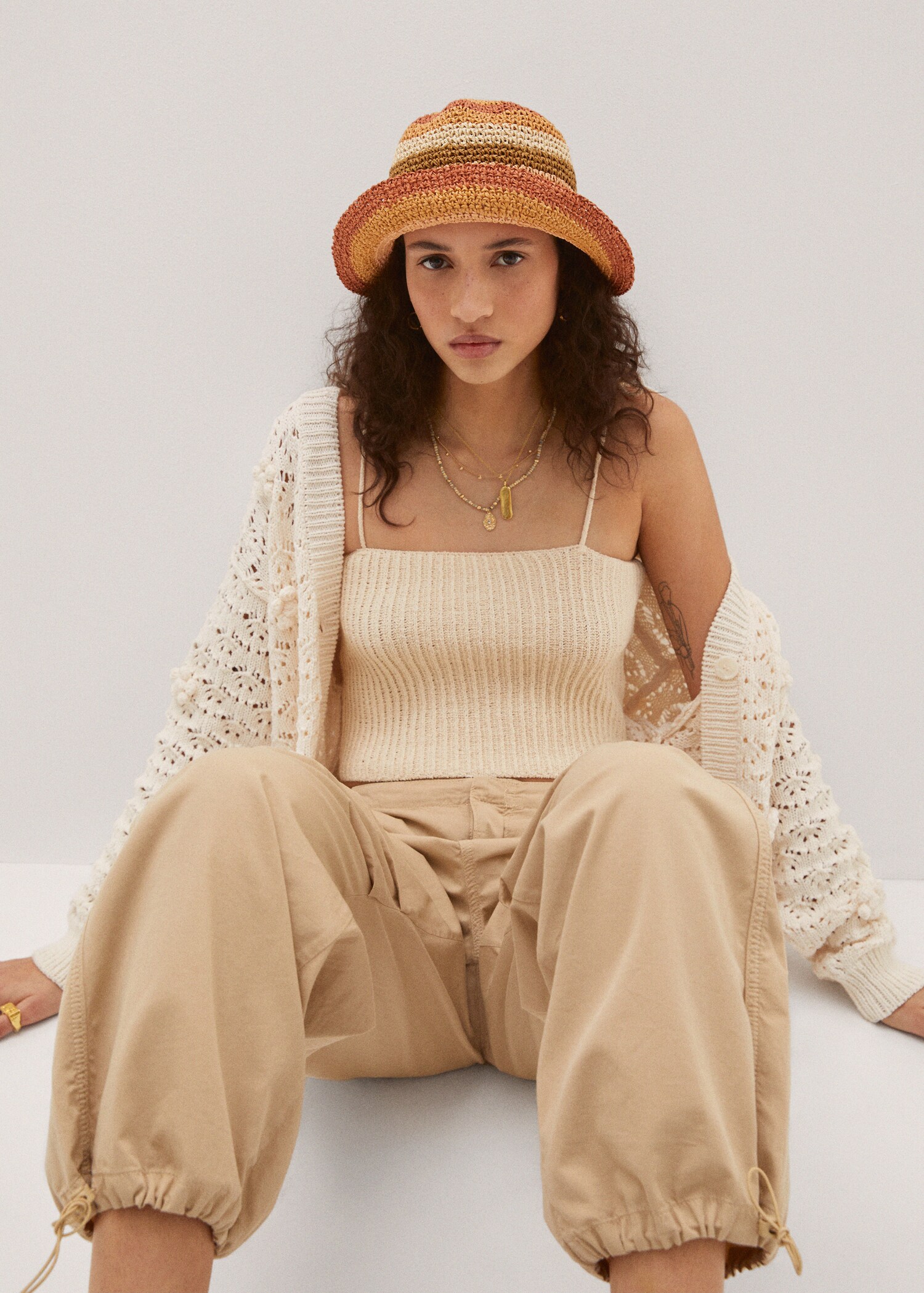 Knitted cropped top - Details of the article 2