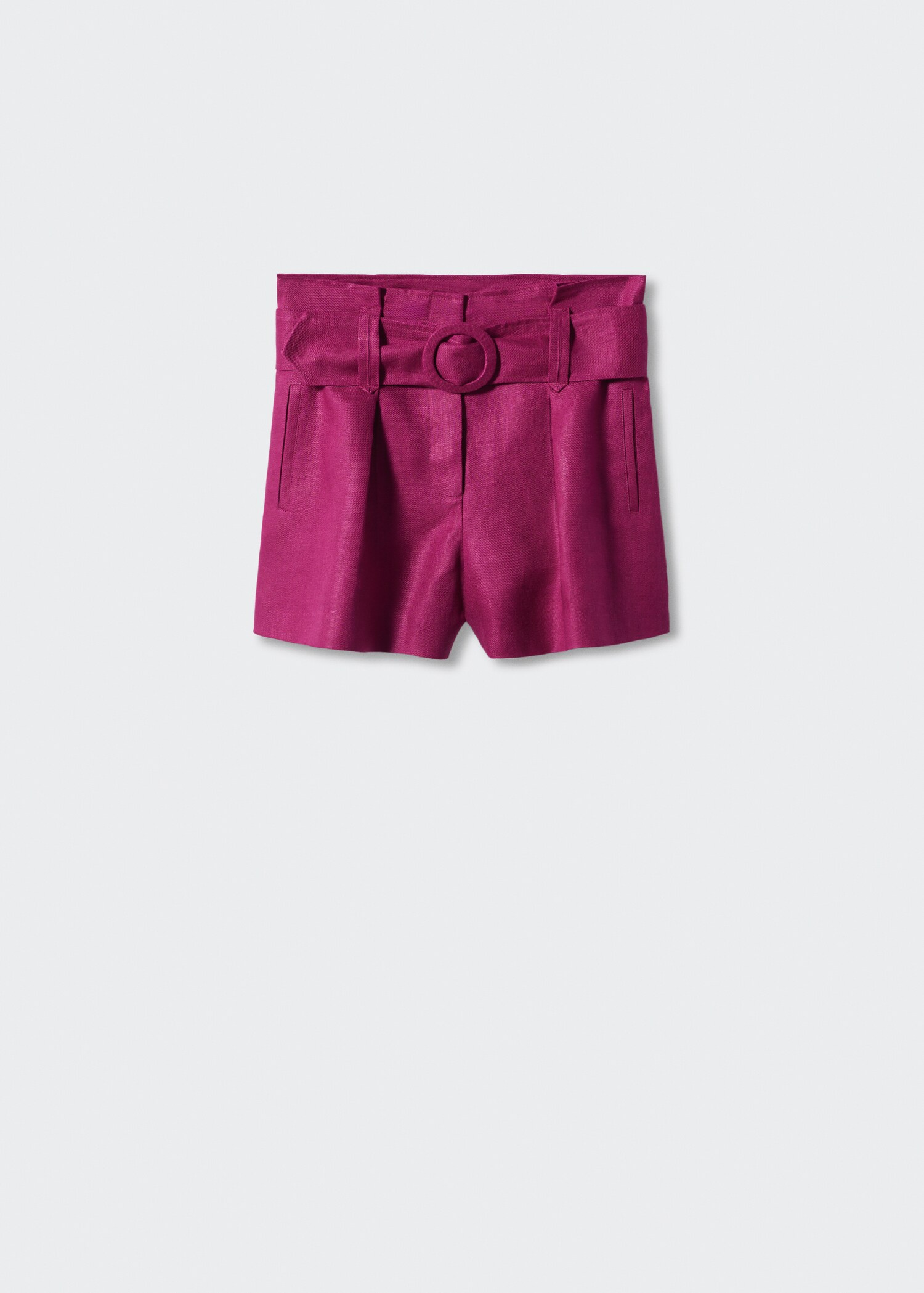 Linnen shorts met ceintuur - Artikel zonder model