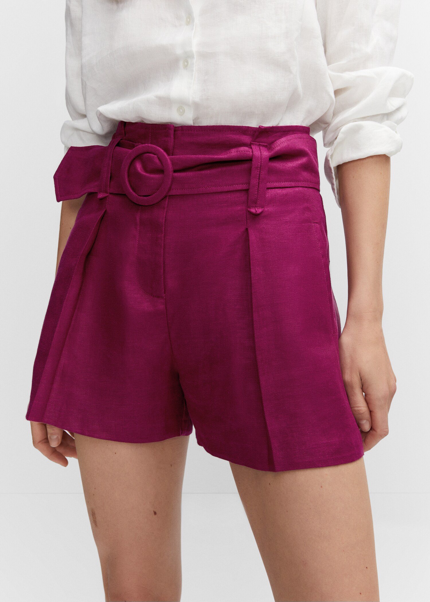 Linnen shorts met ceintuur - Detail van het artikel 1