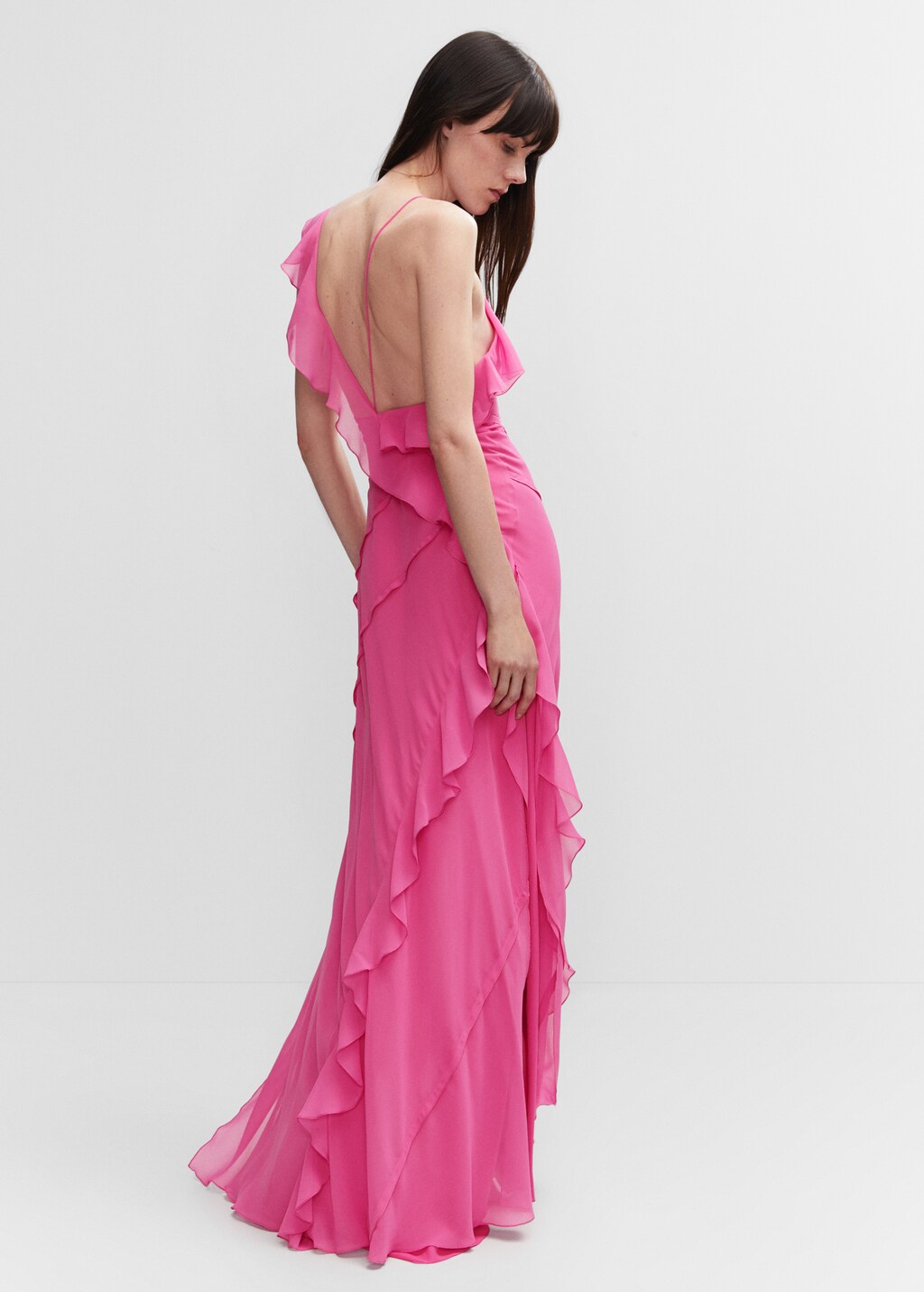 【関税込】PhaseEight ワンピース☆Spot Ruffle Maxi Dress, Pin Phase Eight Spot Ruffle Maxi Dress, Pink