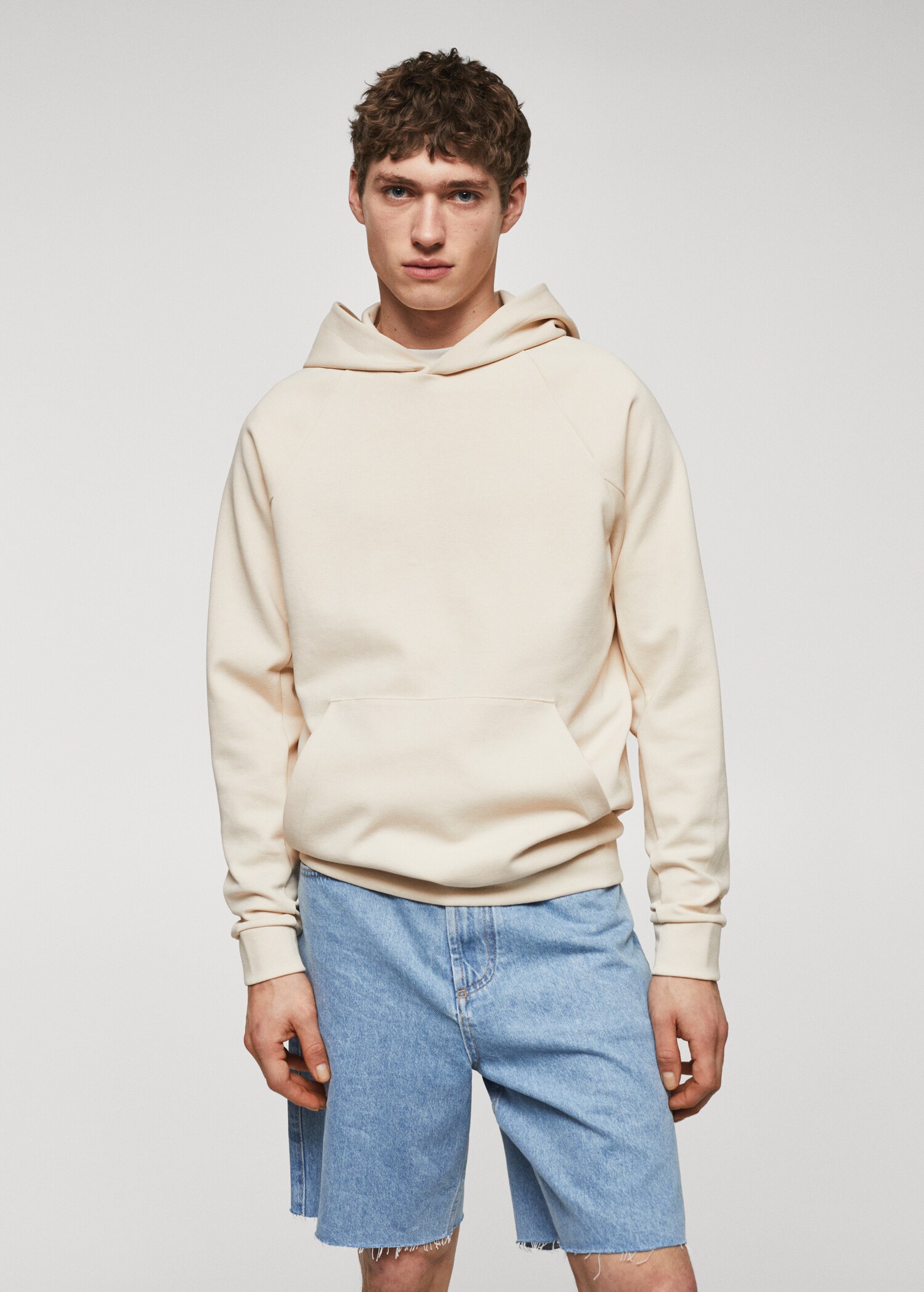 Sweat-shirt kangourou capuche - Plan moyen