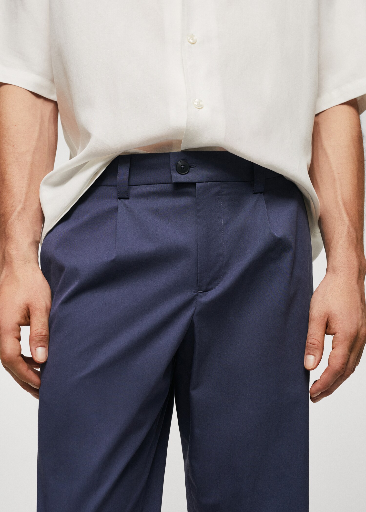 Pantalón pinzas algodón - Detalle del artículo 1