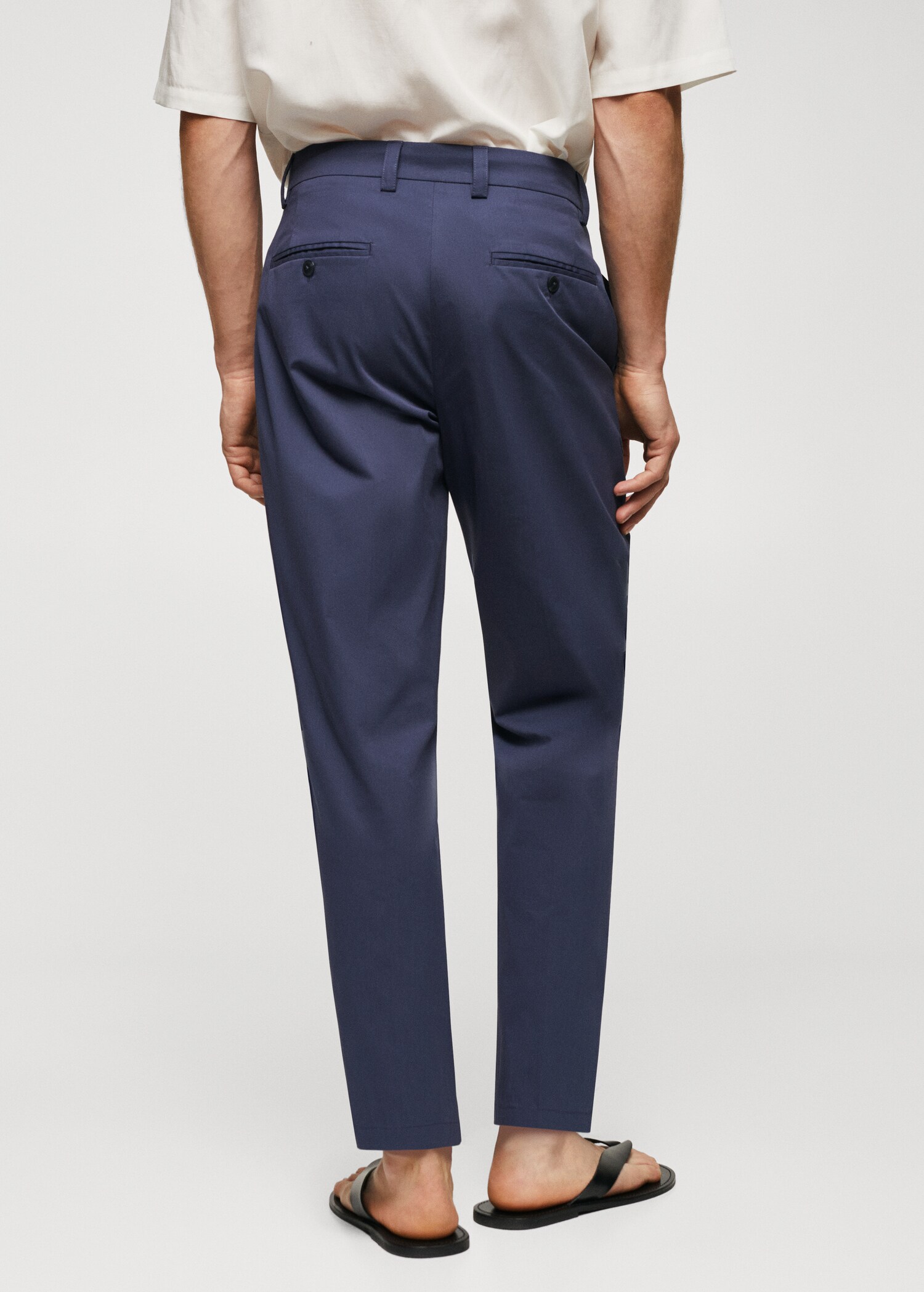 Pantalón pinzas algodón - Reverso del artículo