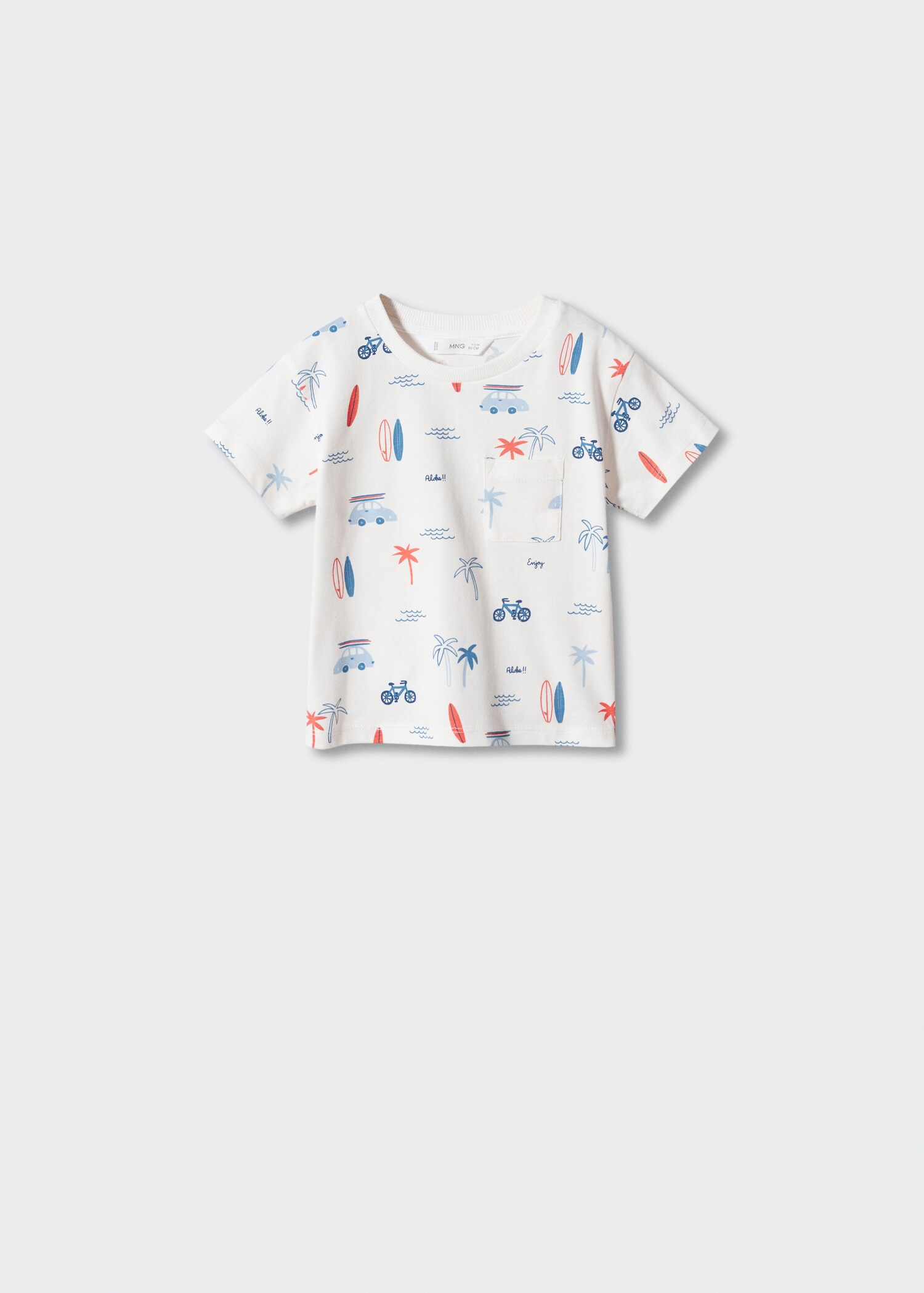 Printed cotton-blend t-shirt - Article without model