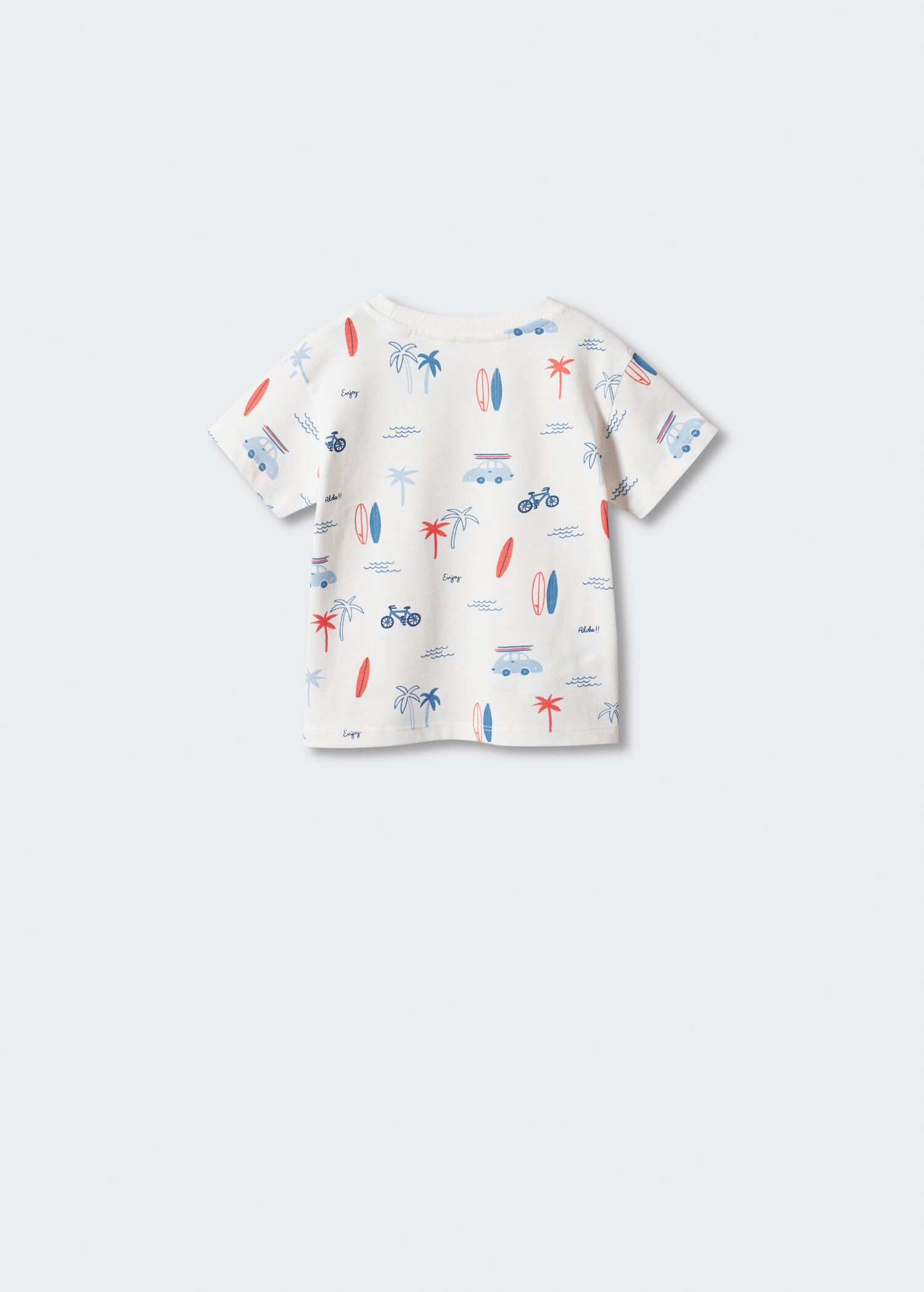 Printed cotton-blend t-shirt - Reverse of the article