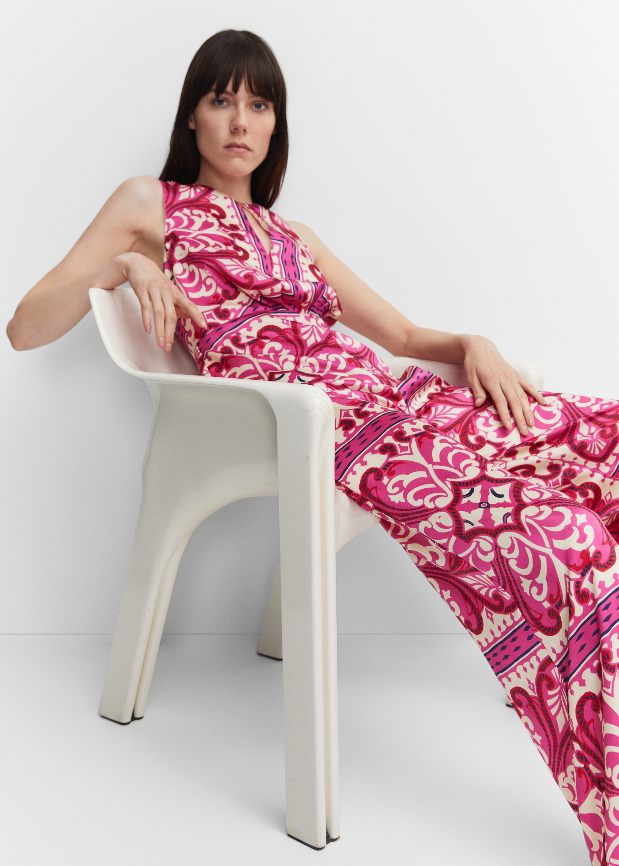 Printed jumpsuit with metal detail - Details of the article 2