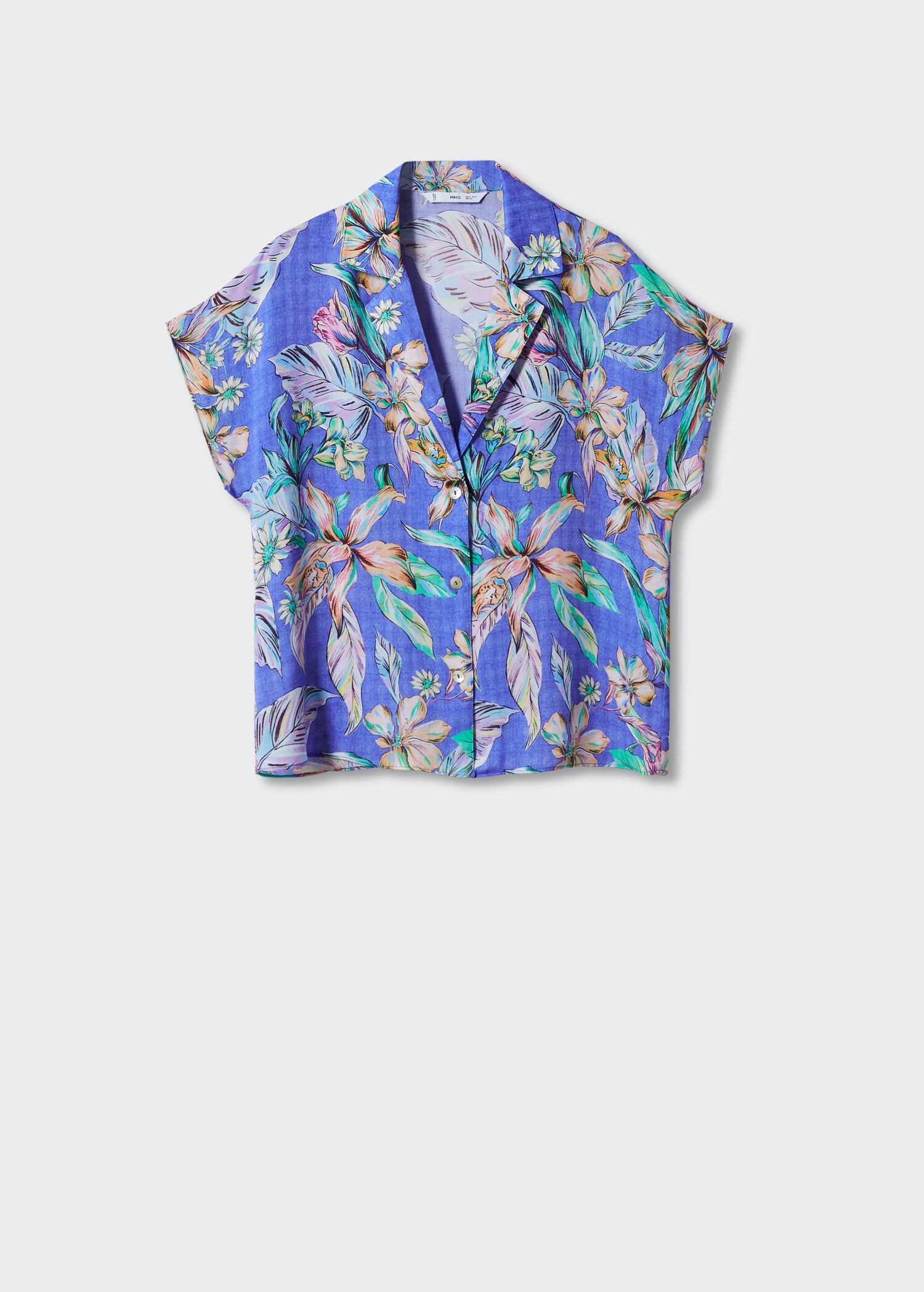 Short sleeve tropical-print shirt - Article without model