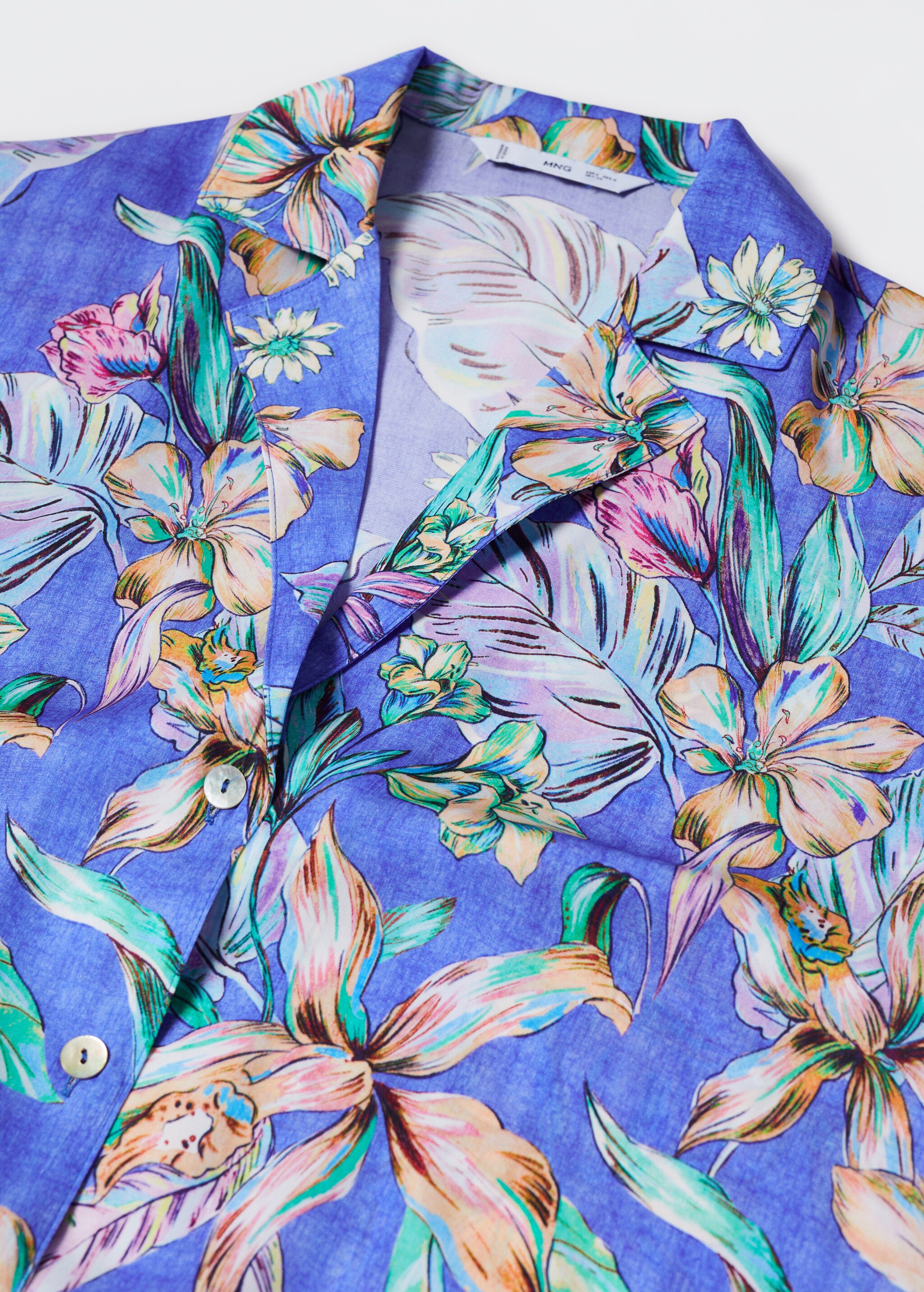 Short sleeve tropical-print shirt - Details of the article 8