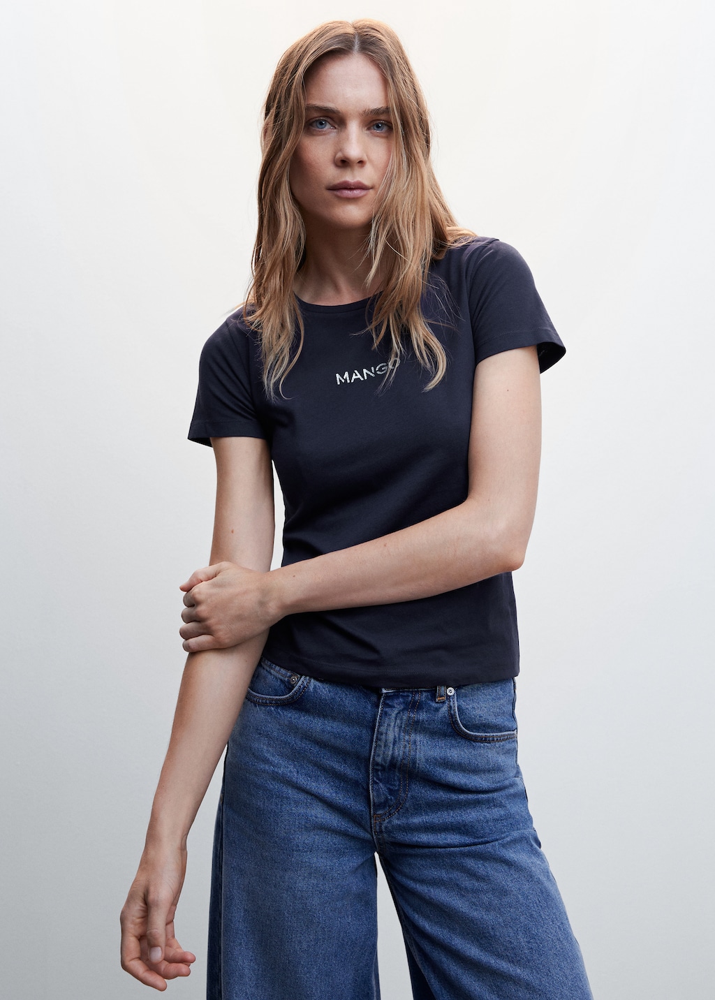 Tシャツ・カットソー ^ ^ Women's Institutional Logo Straight Fit Short Empire Logo Organic Cotton T-Shirt | Michael Kors [US]