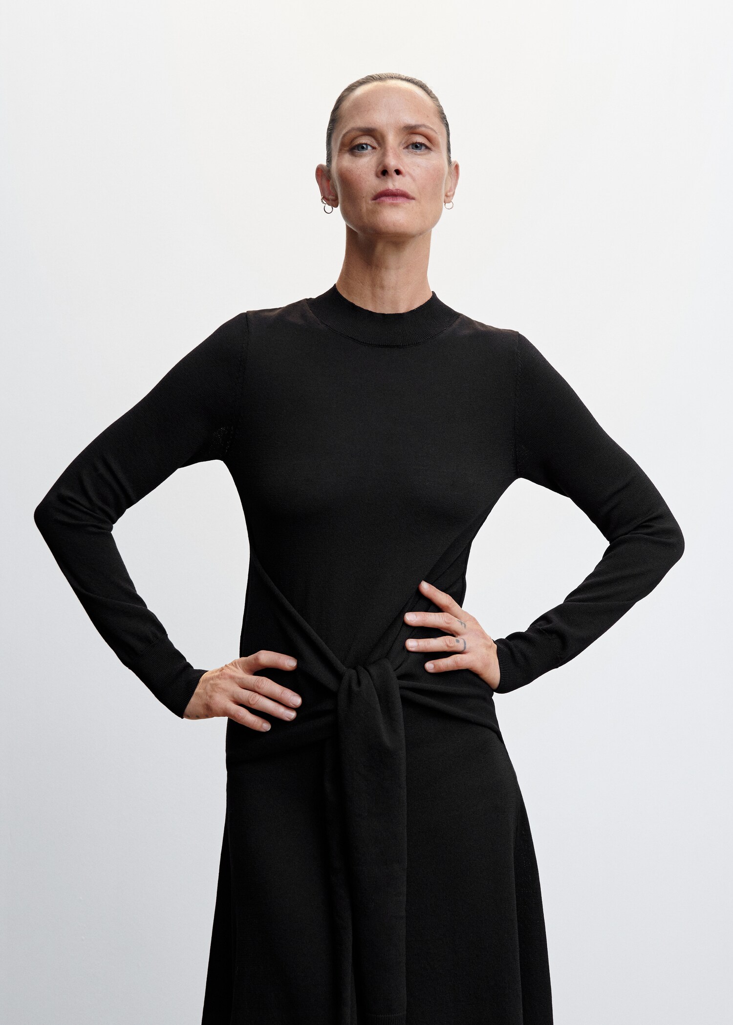 Vestido punto lazo - Plano medio