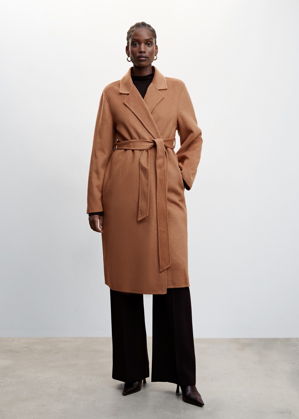 Manteau fait main avec ceinture Femme MANGO Tunisie