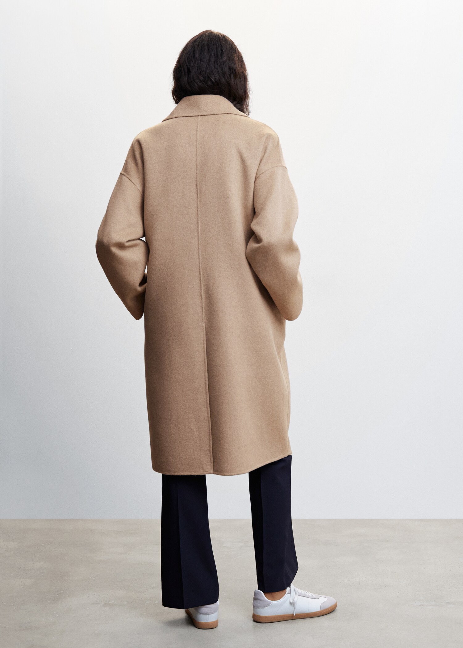 Παλτό μαλλί handmade oversize - Πίσω όψη προϊόντος