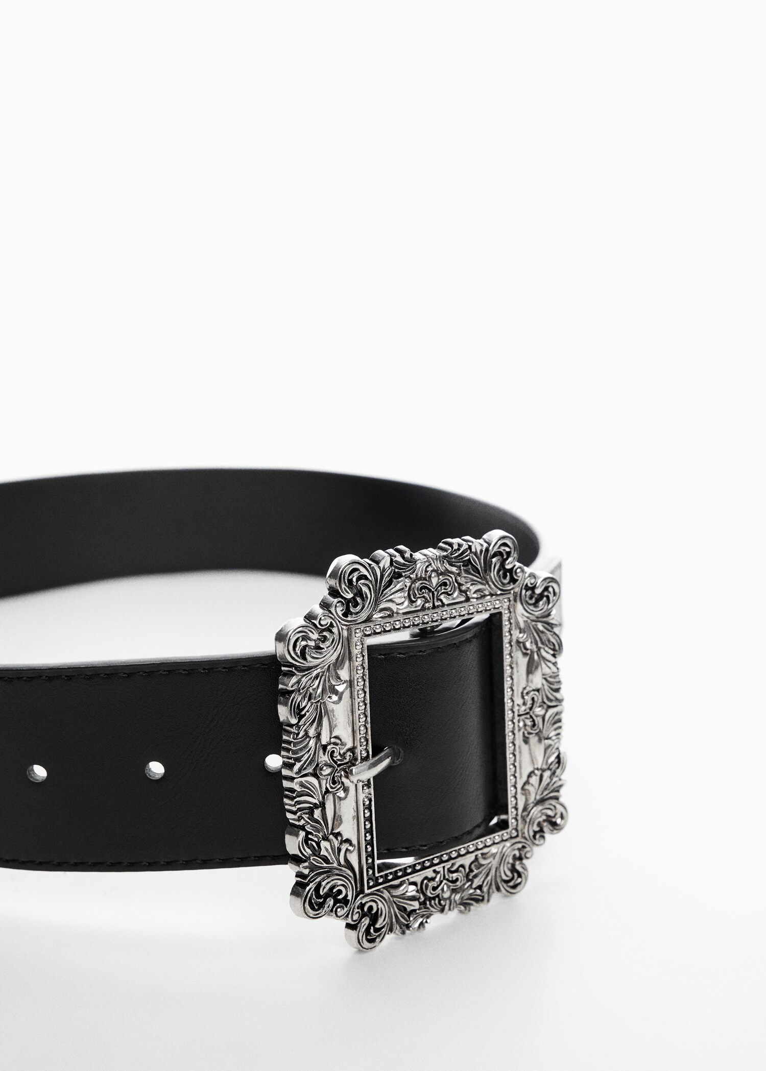 Embossed buckle belt - Medium plane