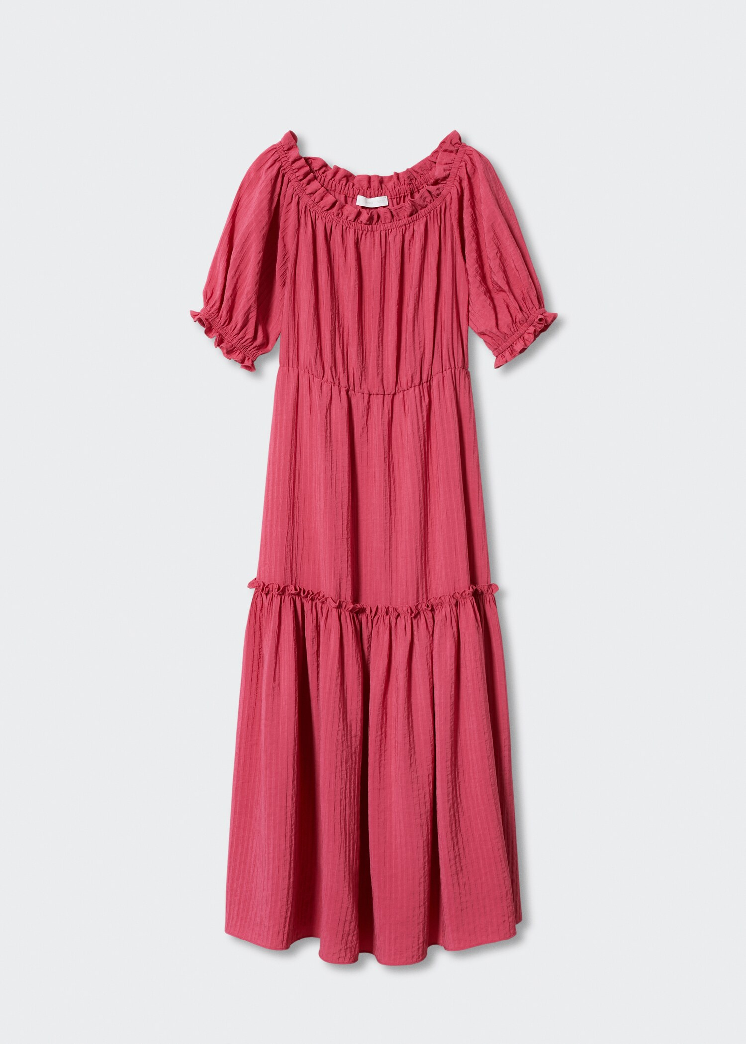 Robe texturée manches bouffantes - Article sans modèle
